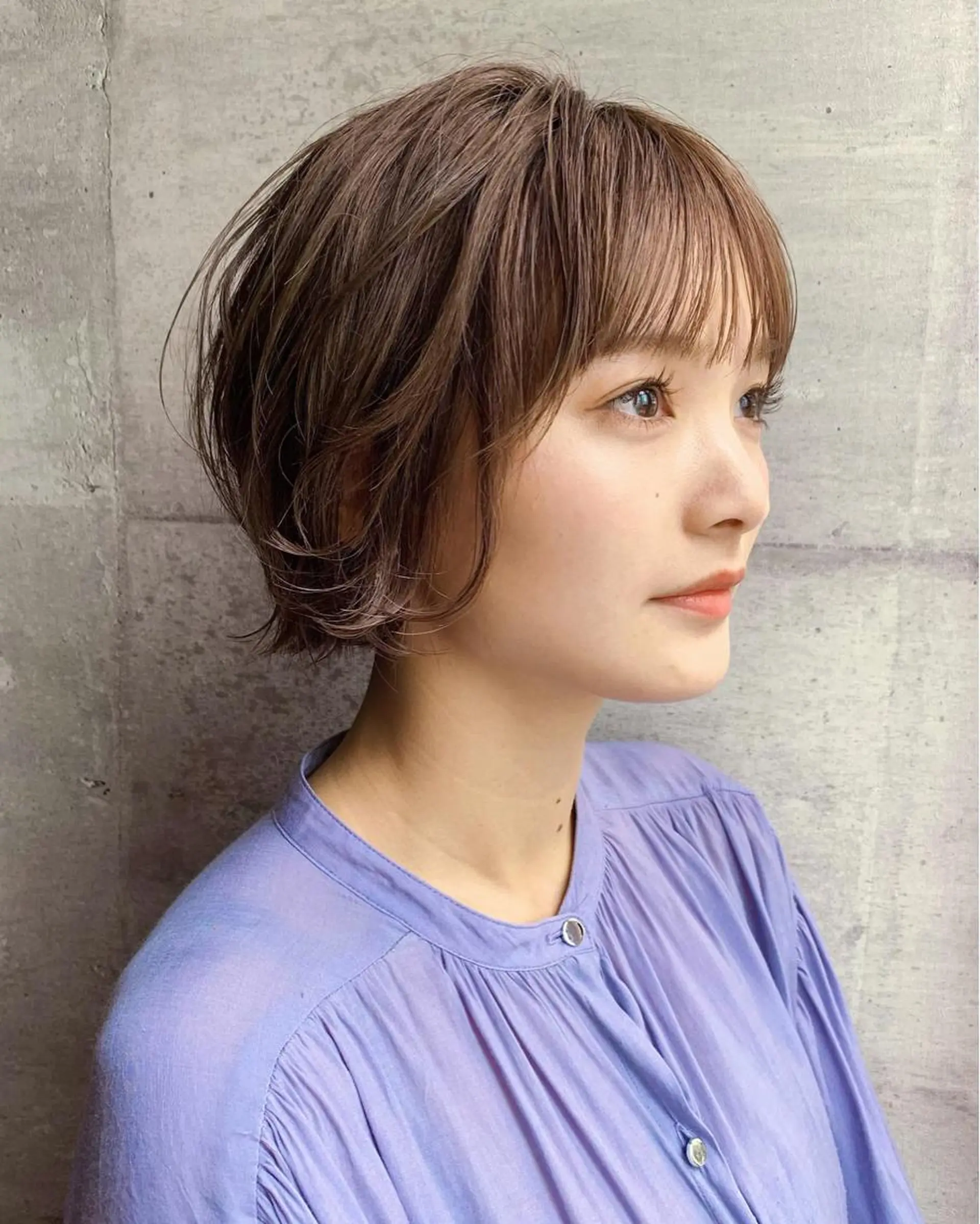 ミディアム カラー ベージュカラー カット ヘアカラー 韓国ヘア /男女🍁 細江 美紅のヘアスタイル