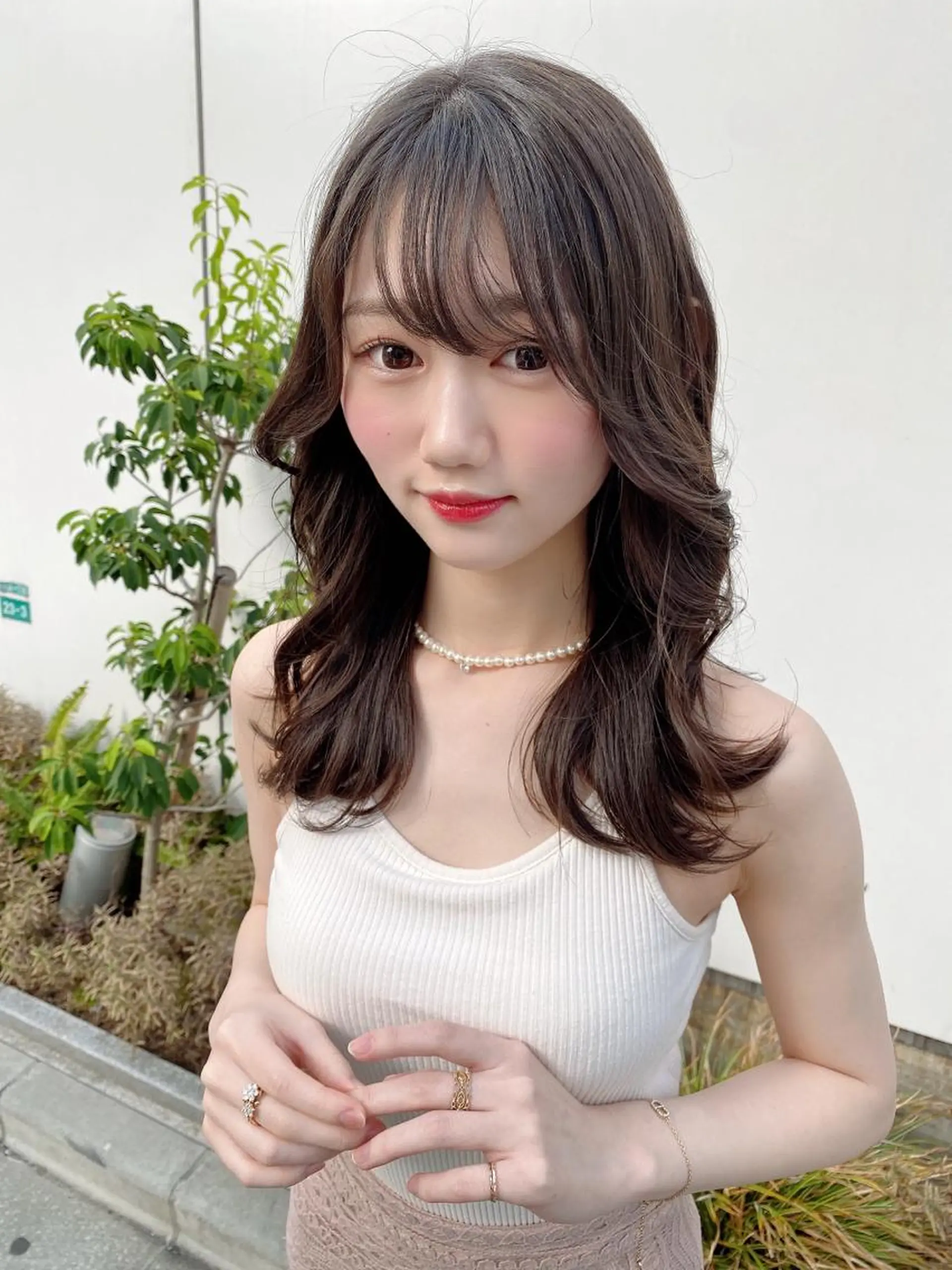 ミディアム カット ヘアカラー トリートメント 韓×中くびれヘア💋 髪質改善宇塚元哉💓のヘアスタイル