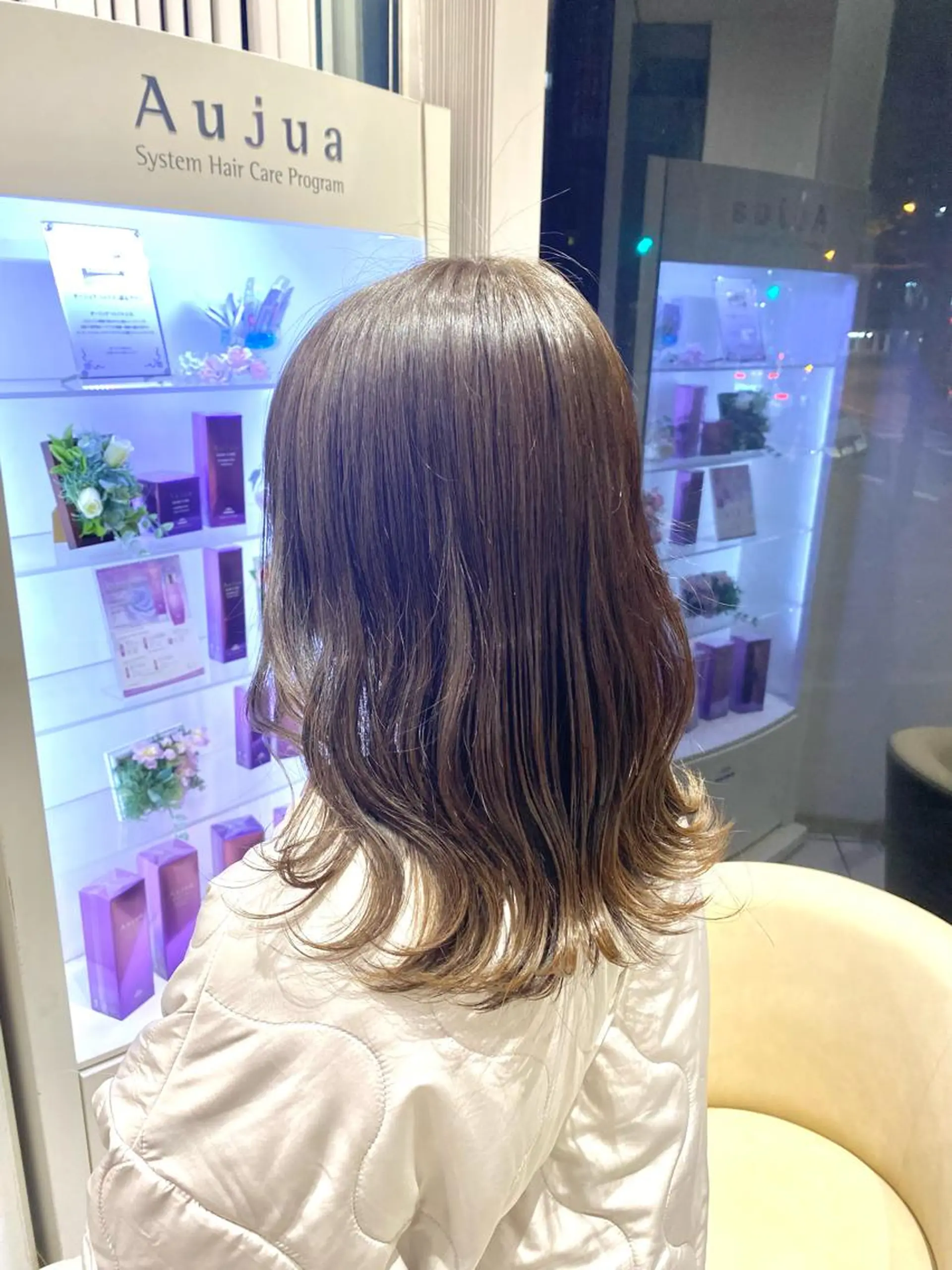 セミロング カット ヘアカラー ‎‪🩰 艶髪美髪 shiori🫧のヘアスタイル