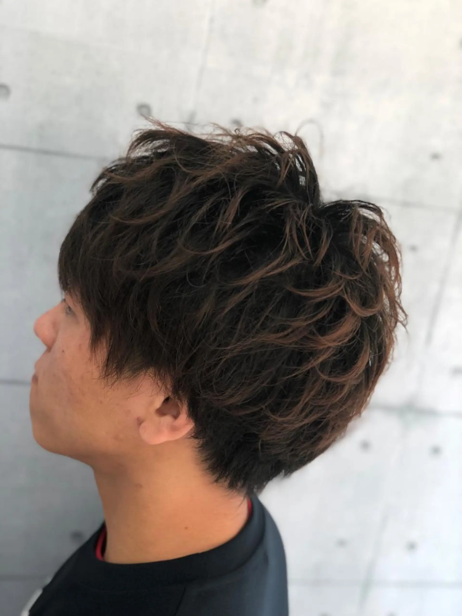 ミディアム パーマ メンズ ミディアムパーマ メンズパーマ 北脇 健治のヘアスタイル