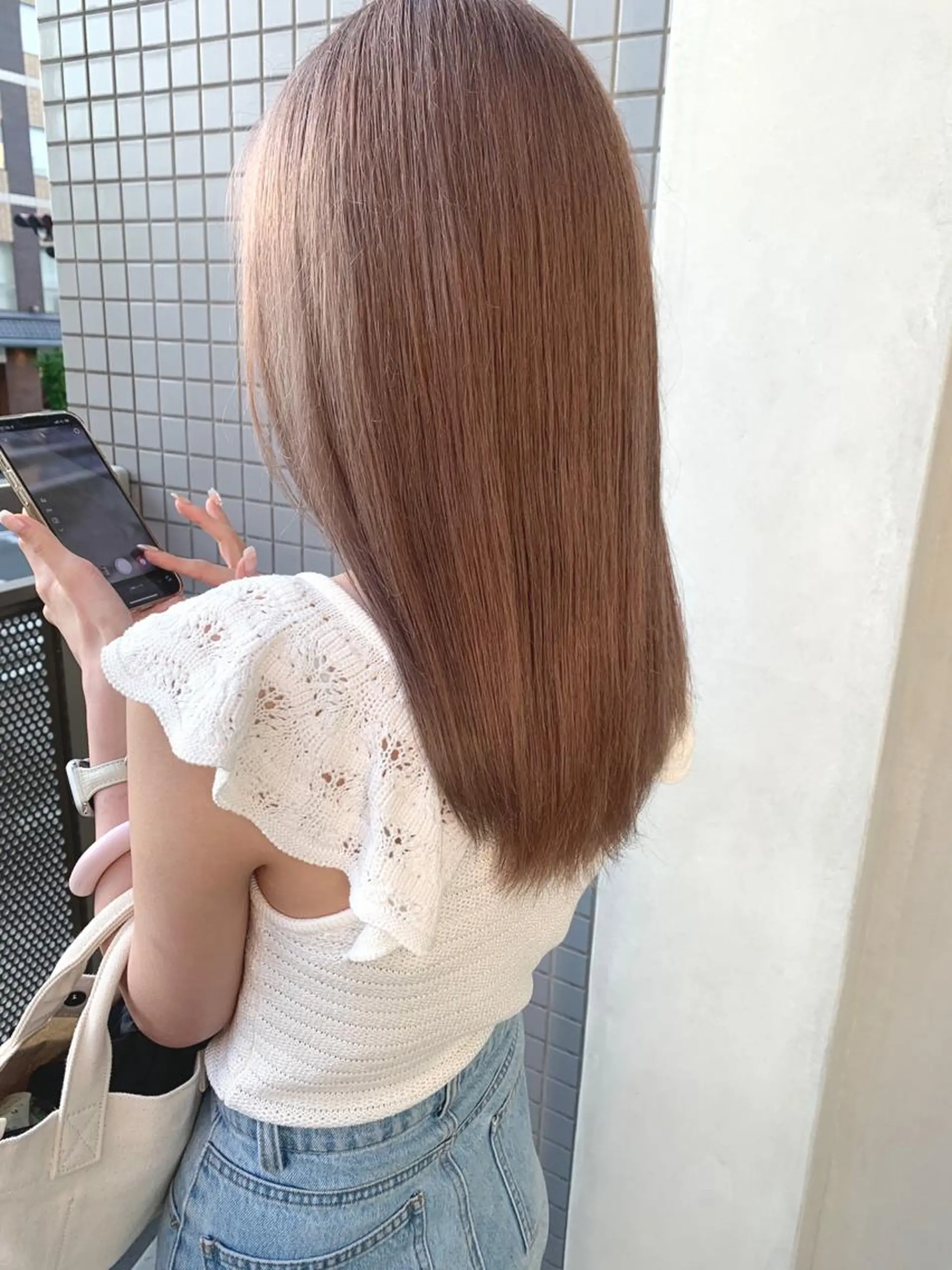 セミロング ヘアカラー トリートメント cirrus🕊 韓国ヘア♡山縣あかりのヘアスタイル