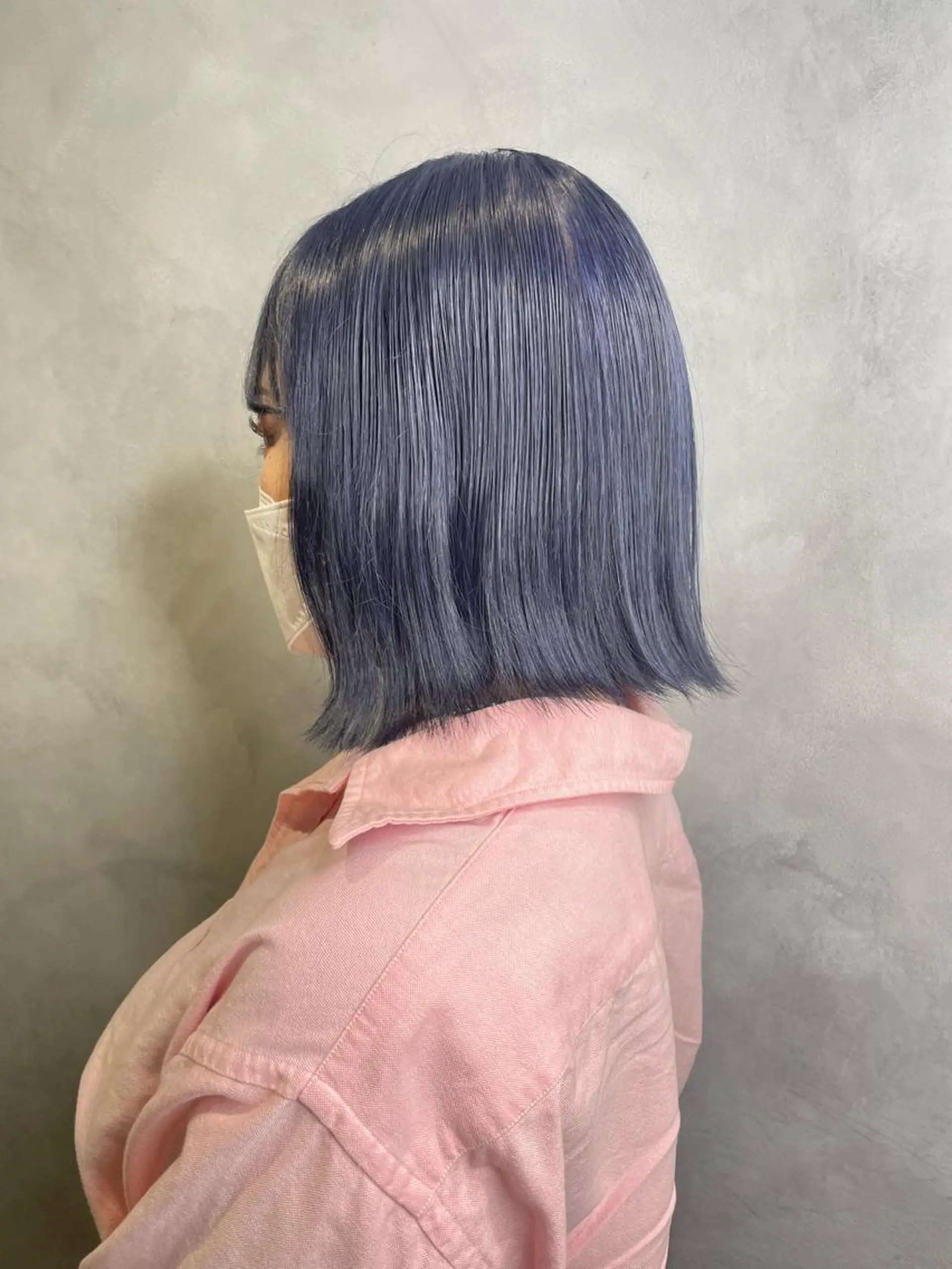 ミディアム カラー ネイビーカラー ヘアカラー メンズ特化⚜️ 藤原あずさのヘアスタイル