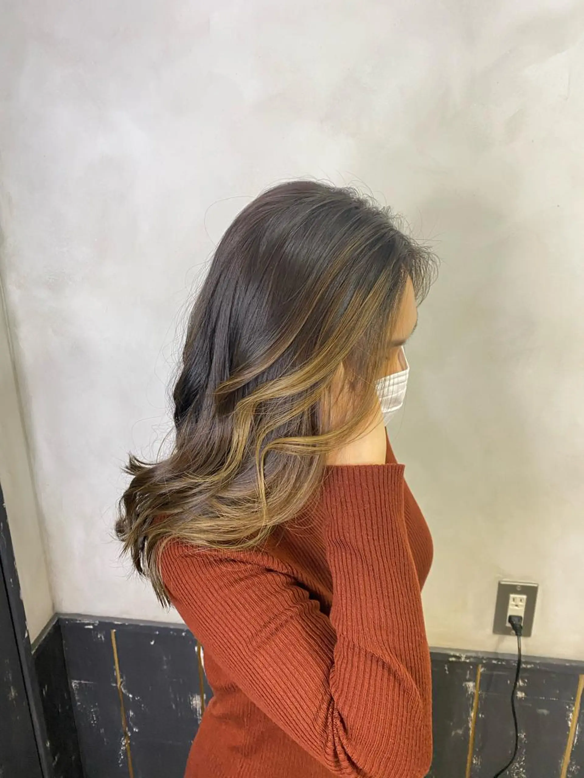 ロング カラー バレイヤージュ ミストバング ブリーチ ケアブリーチ  フェイスフレーミング カット ヘアカラー トリートメント AUBE HAIRazul吉祥寺所属・髪質改善✨幹細胞✨ ウルツヤ🌈清水　祥のヘアスタイル