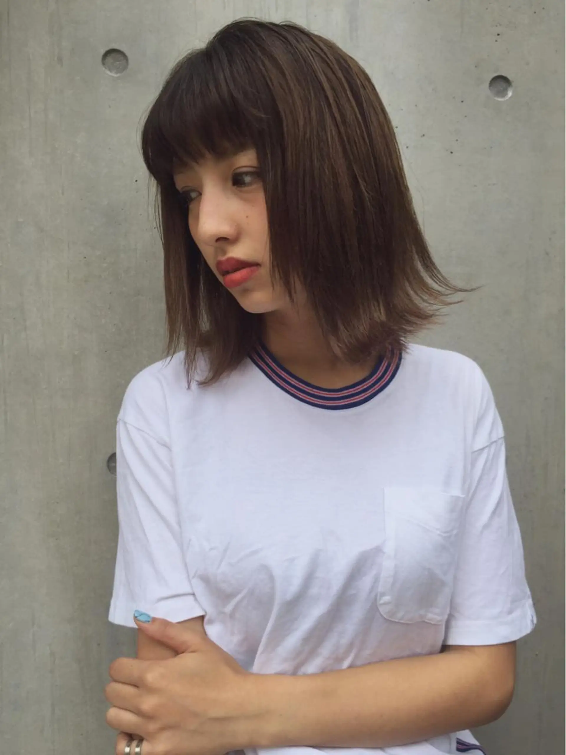 ショート ミディアム カラー 外ハネヘア コジマ ダイスケのヘアスタイル