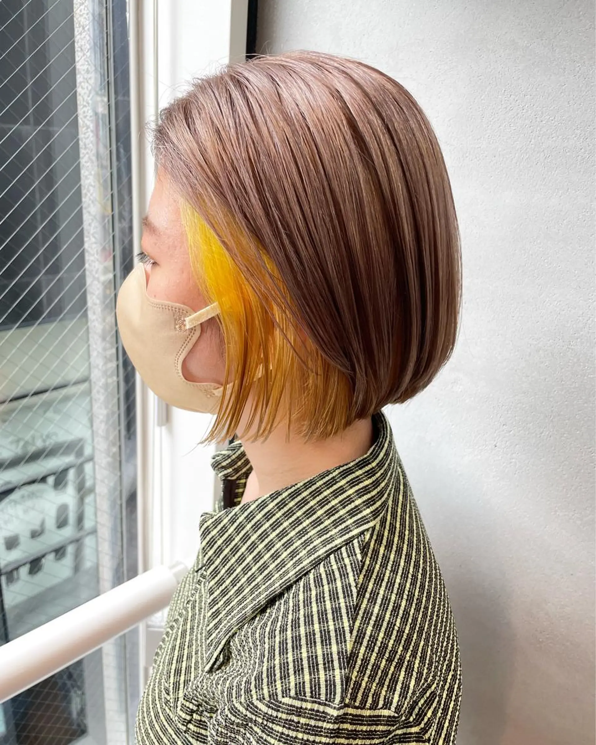 ショート カラー ブリーチ イエローカラー 女性リピ90%🍨 🩷佐藤みずきのヘアスタイル