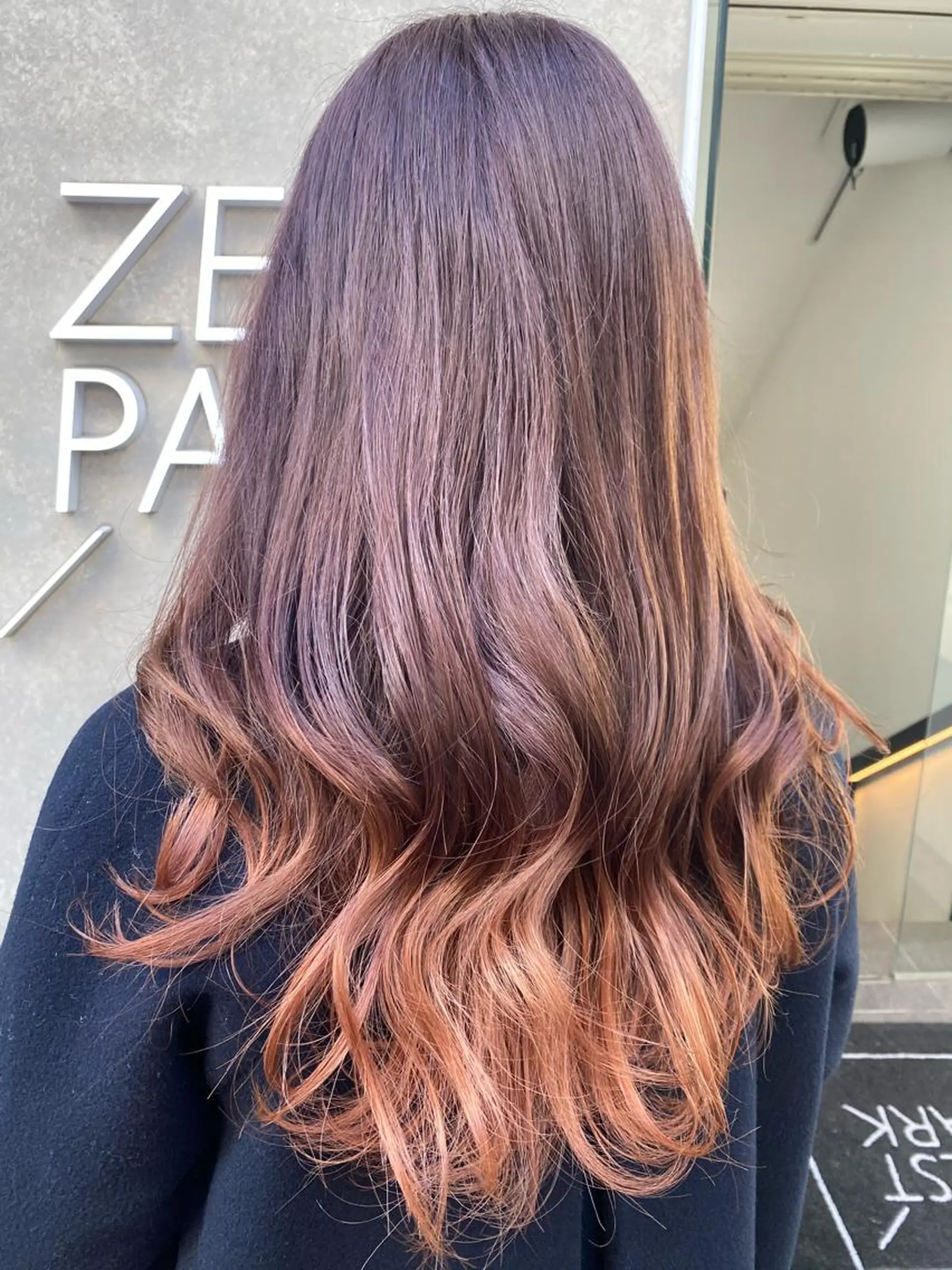 ロング ヘアカラー 🌫️韓国hair kanon🇰🇷のヘアスタイル