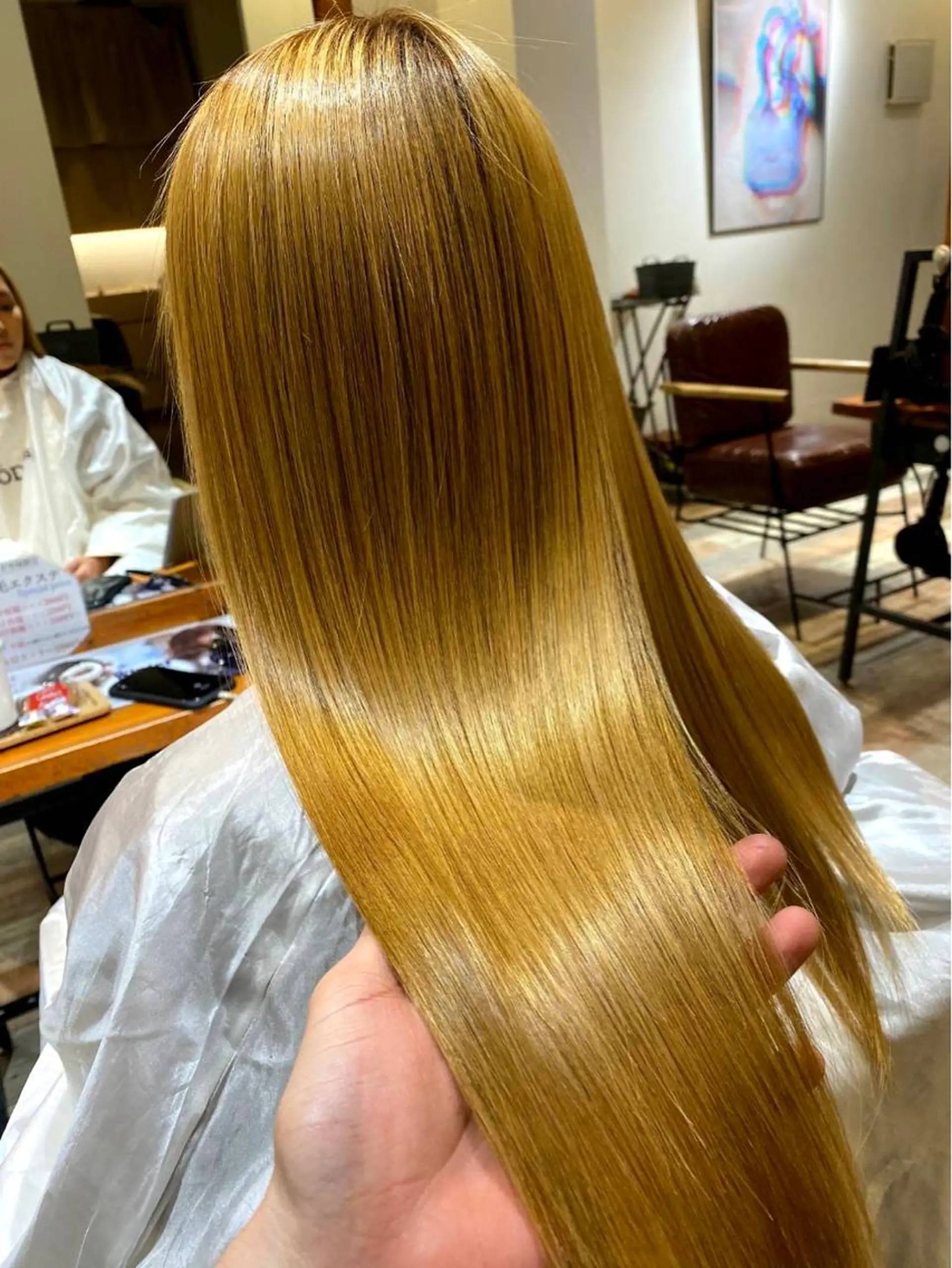 ロング カラー 韓国風・ブリーチなし ・あり後藤 一斗店長のヘアスタイル