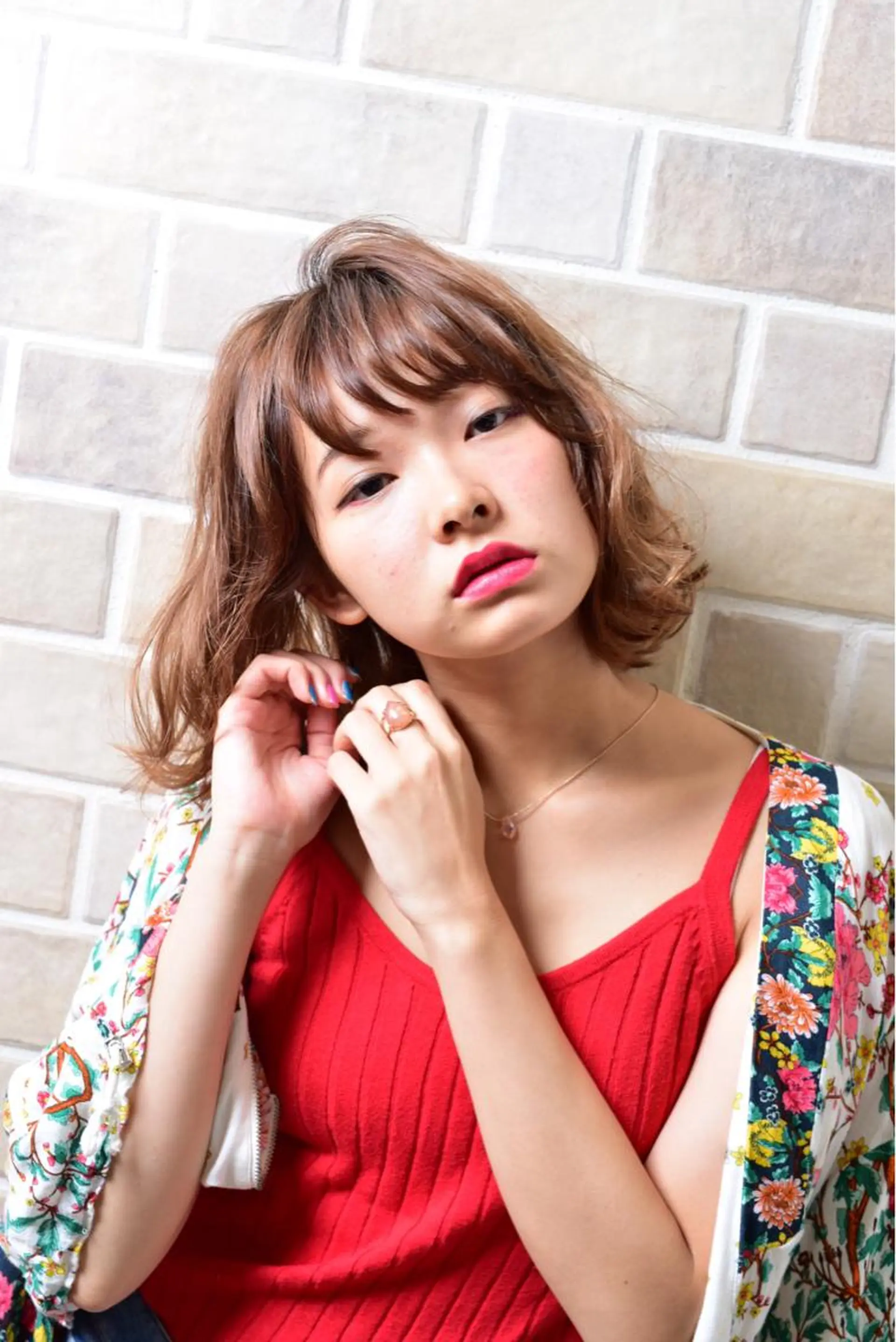 ミディアム カラー ZOA classic hair所属・東 みのりのヘアスタイル