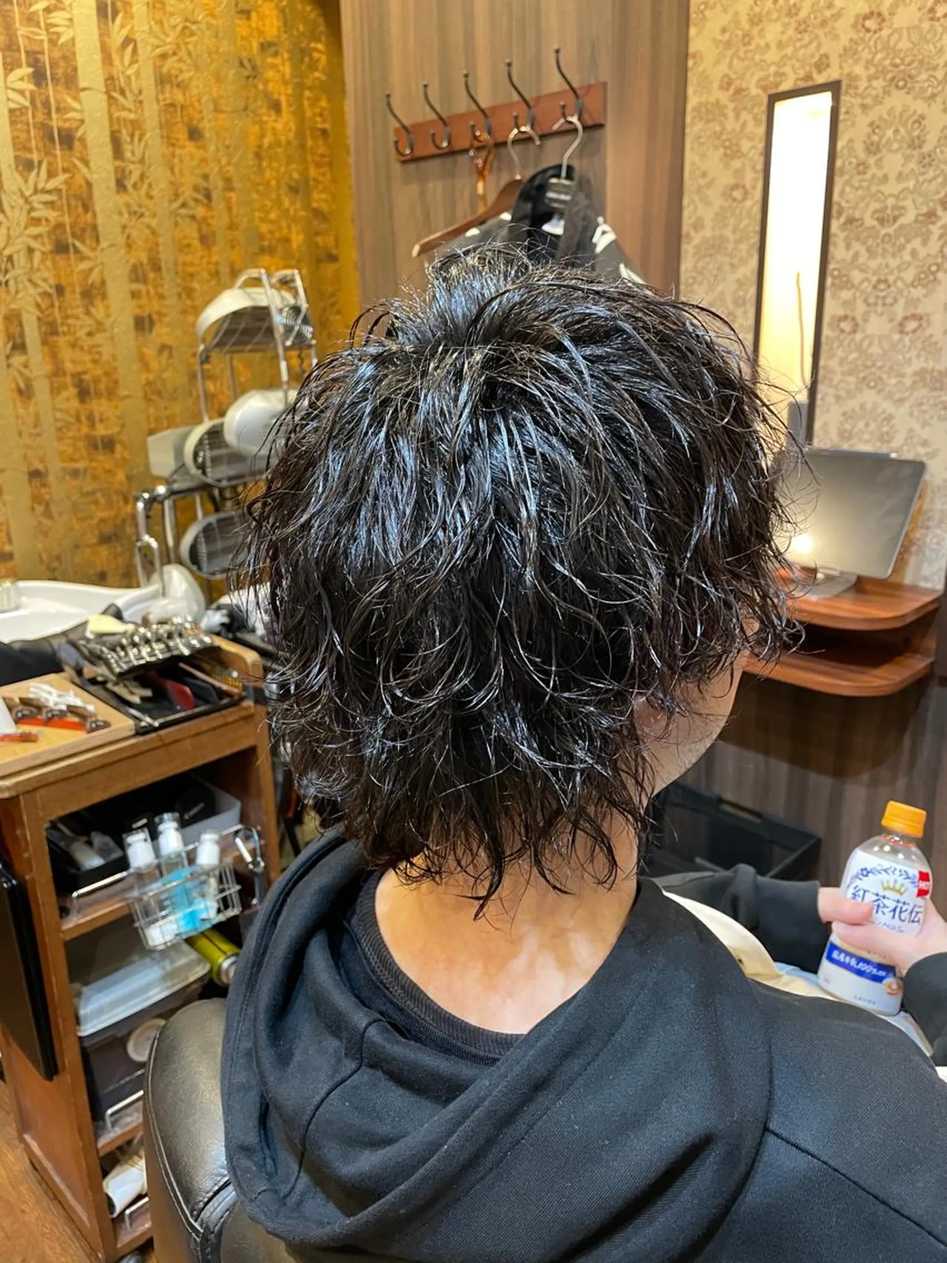 パーマ メンズ メンズパーマ 波巻きパーマ メンズウルフカット ウルフカット hair studio ARUIM所属・【メンズ限定】三浦 正弘【深夜0時〜◎】のヘアスタイル