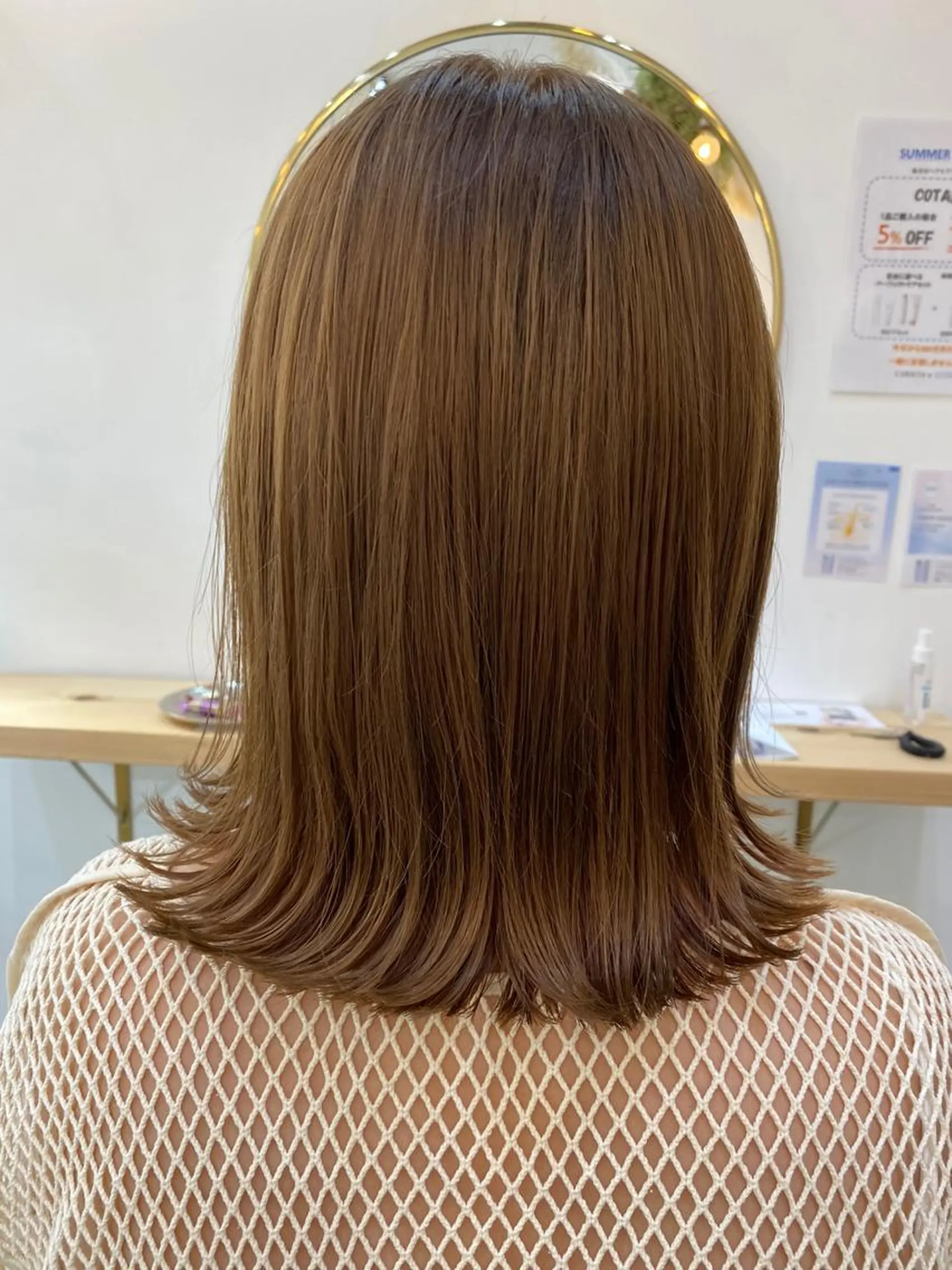 セミロング カラー ブリーチ ダブルカラー ハイトーンカラー 外ハネヘア カット ヘアカラー トリートメント CARICIA🌱 masaeのヘアスタイル