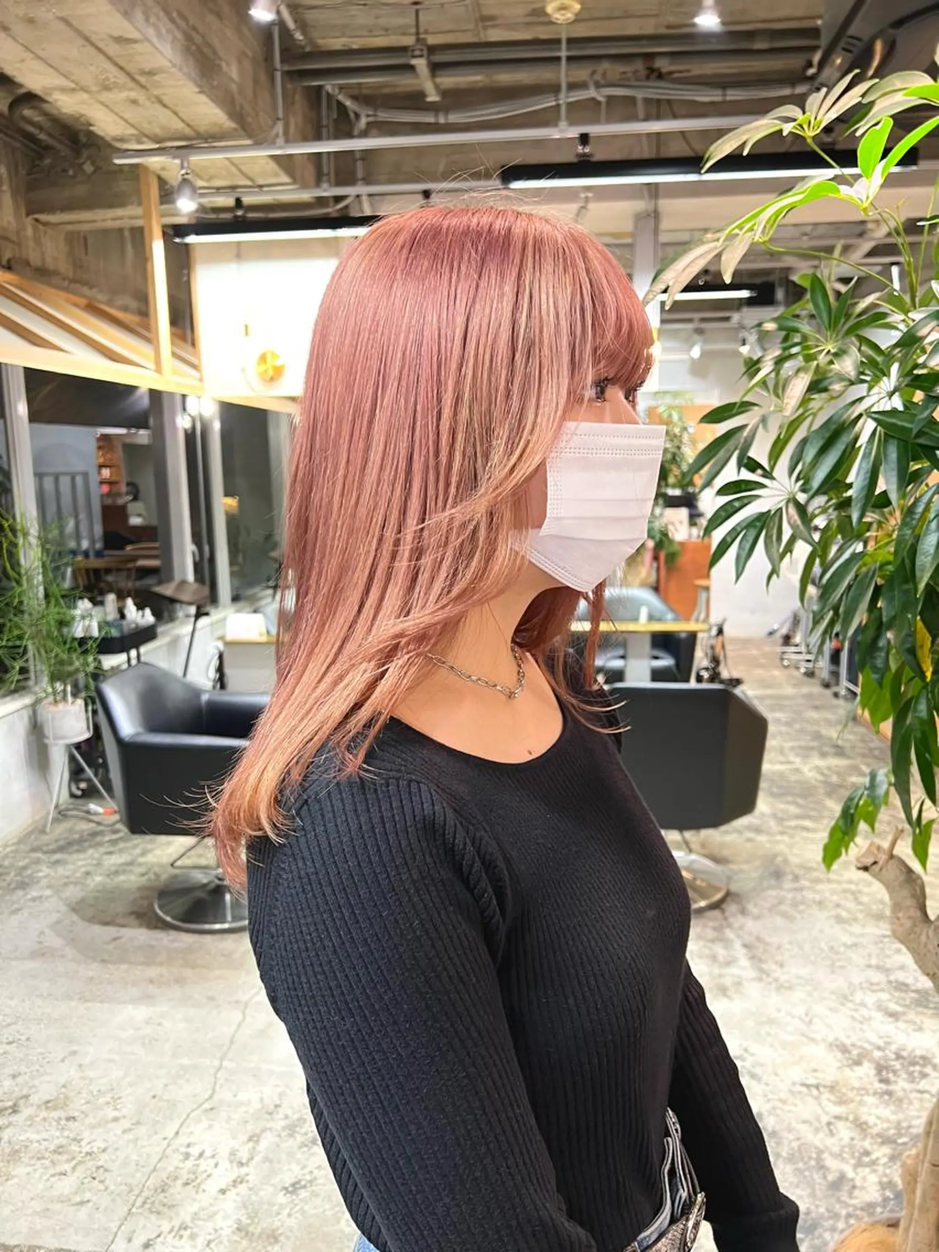 セミロング カラー ピンクカラー 北花田美容師🍃村尾 光太/むらのヘアスタイル