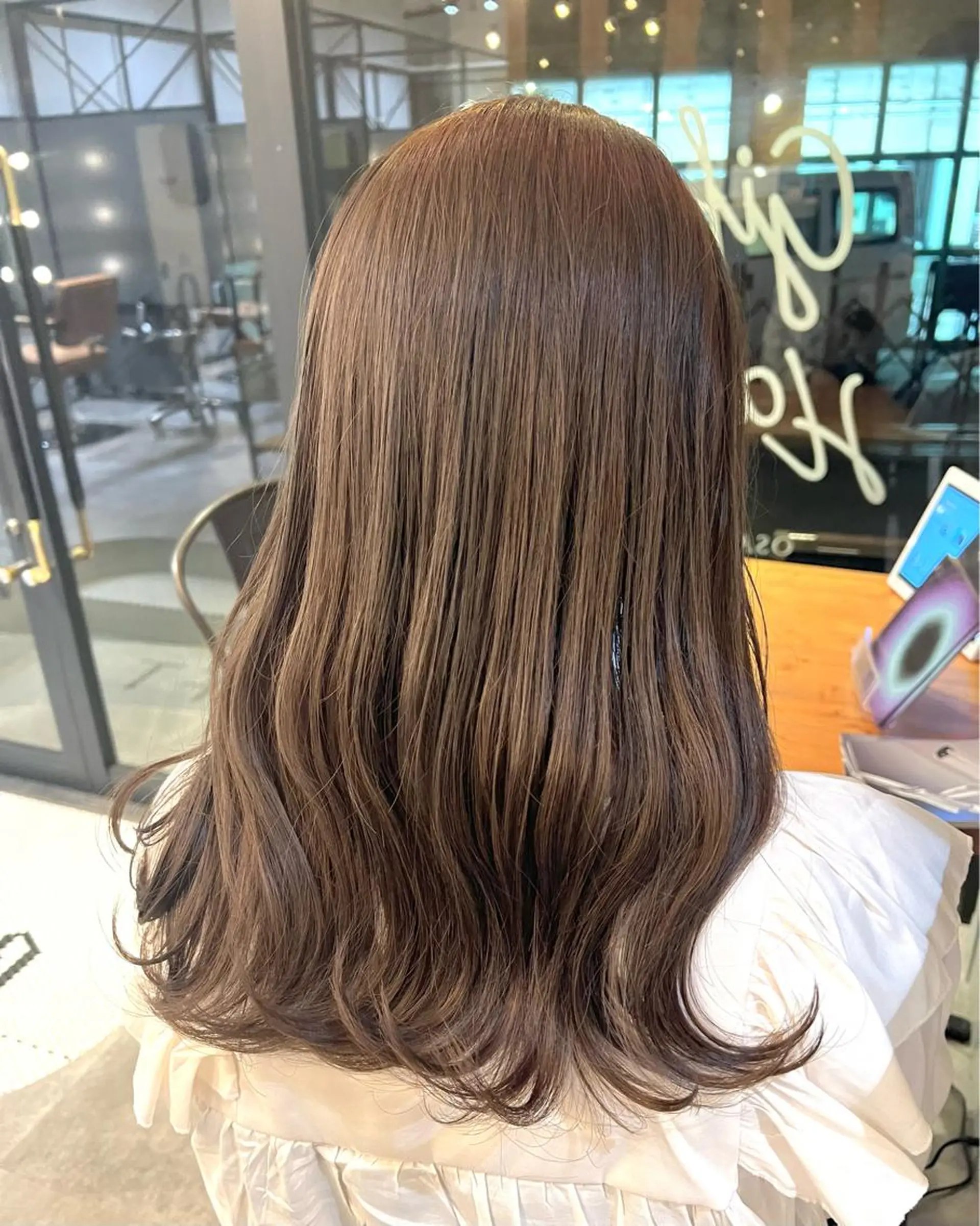 ロング カット ヘアカラー トリートメント 酸性ストレート/ブリ ーチなし/中村 匠のヘアスタイル