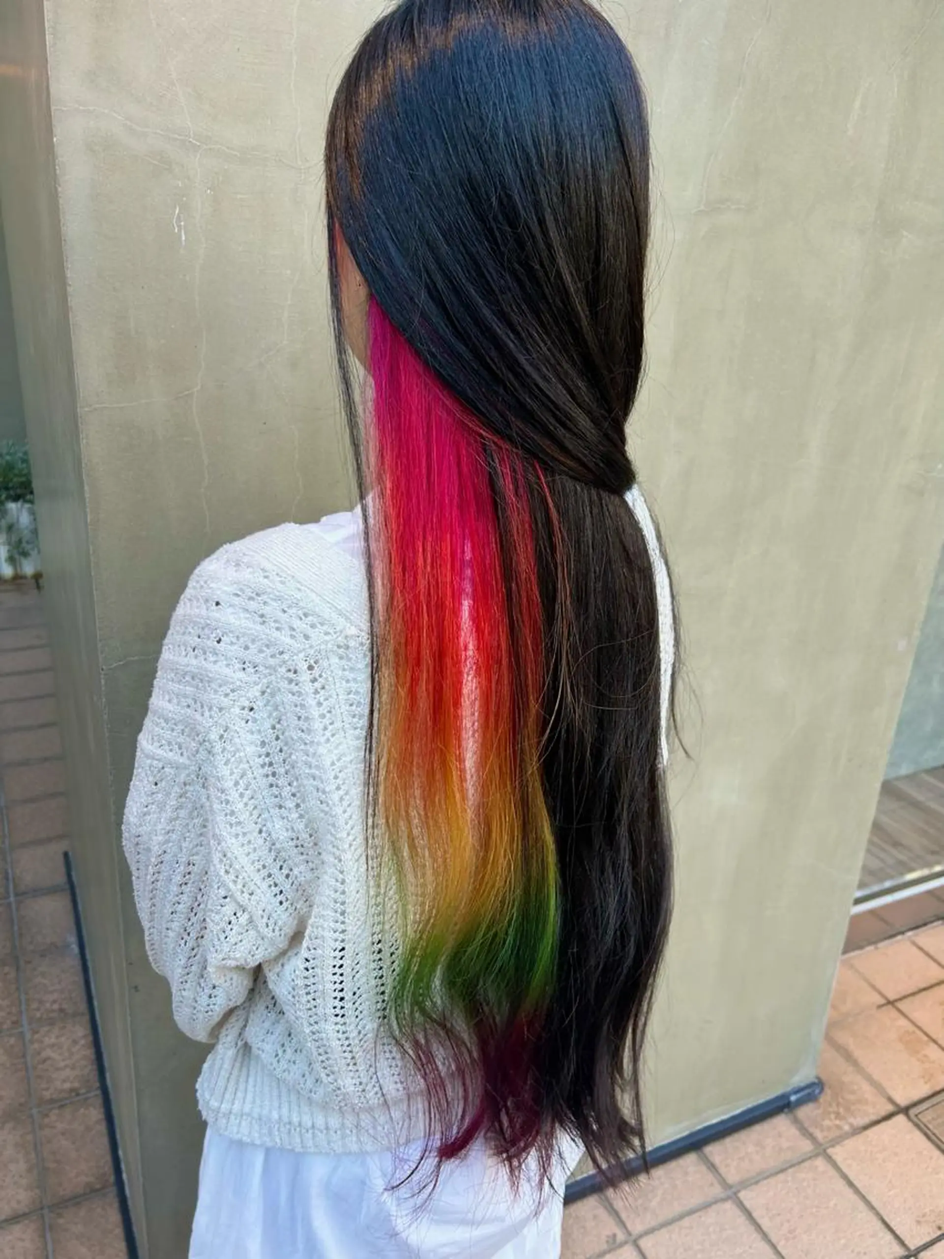ロング カラー ミナミ🩰デサインカ ラー♡ヘアセットのヘアスタイル