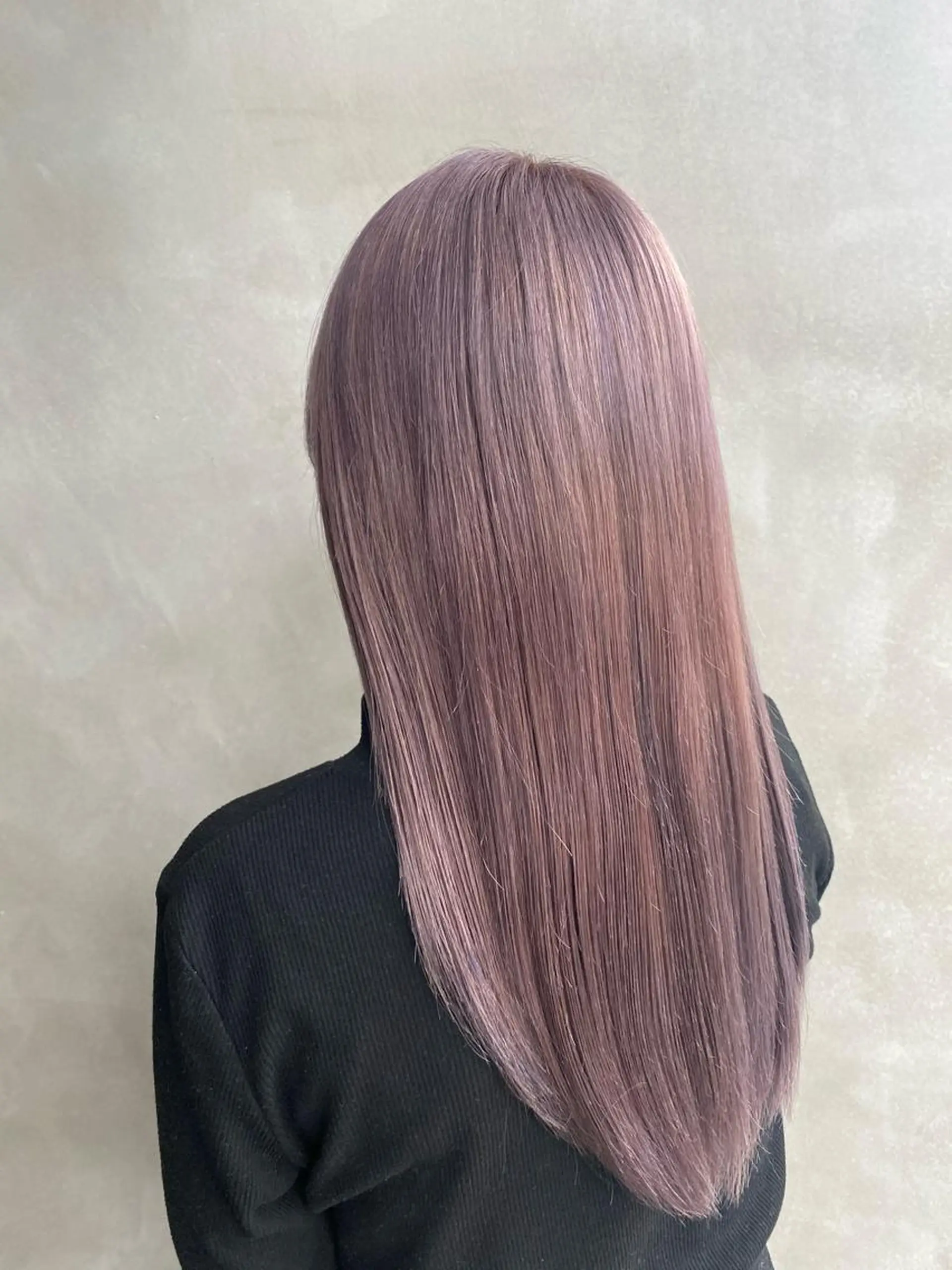 ロング カラー ラベンダーカラー ピンクカラー ピンクラベンダー ヘアカラー 福崎 真奈のヘアスタイル