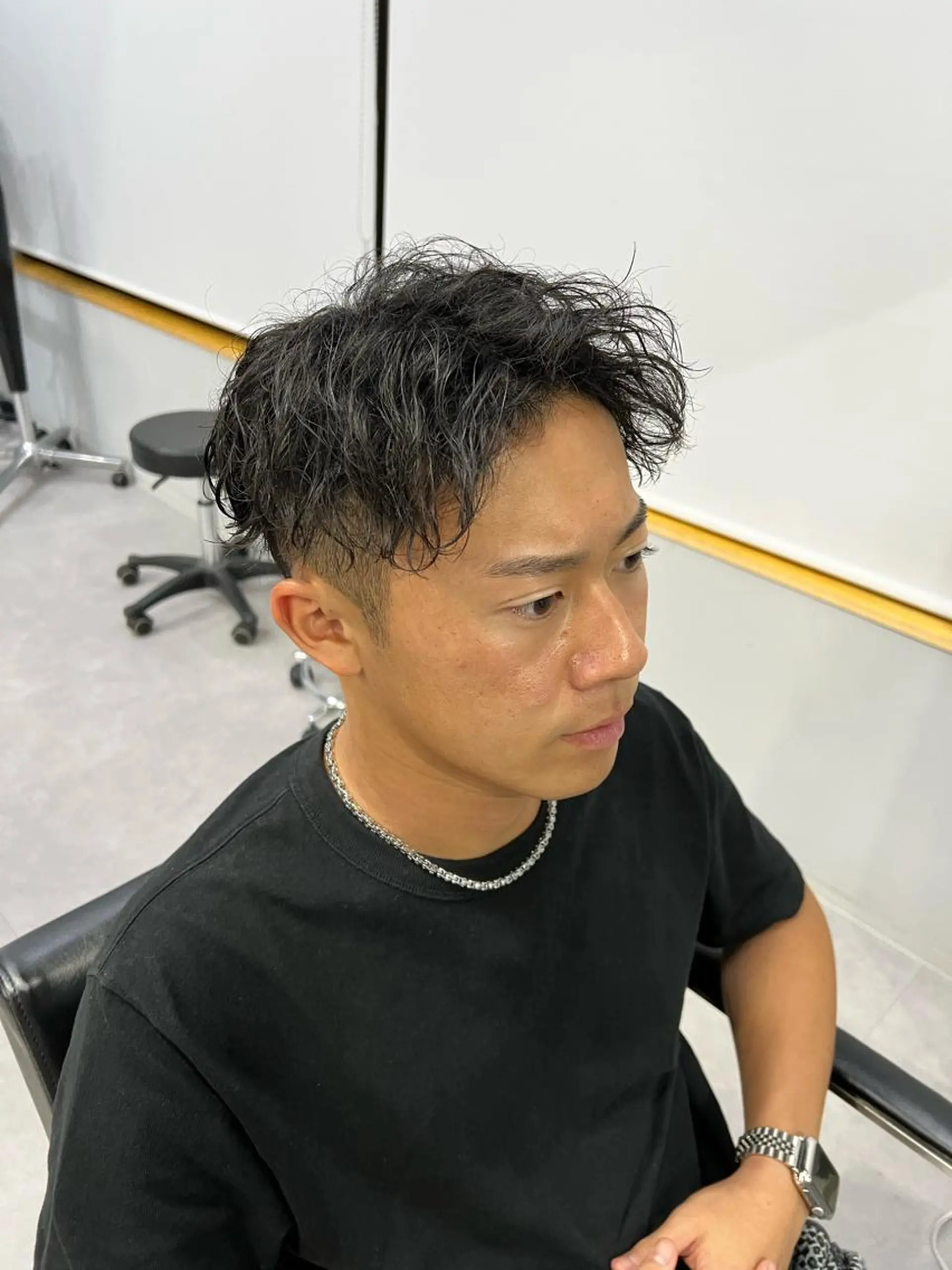パーマ メンズ カット パーマ 金子勇希🔥パーマ 比率90%以上🔥のヘアスタイル