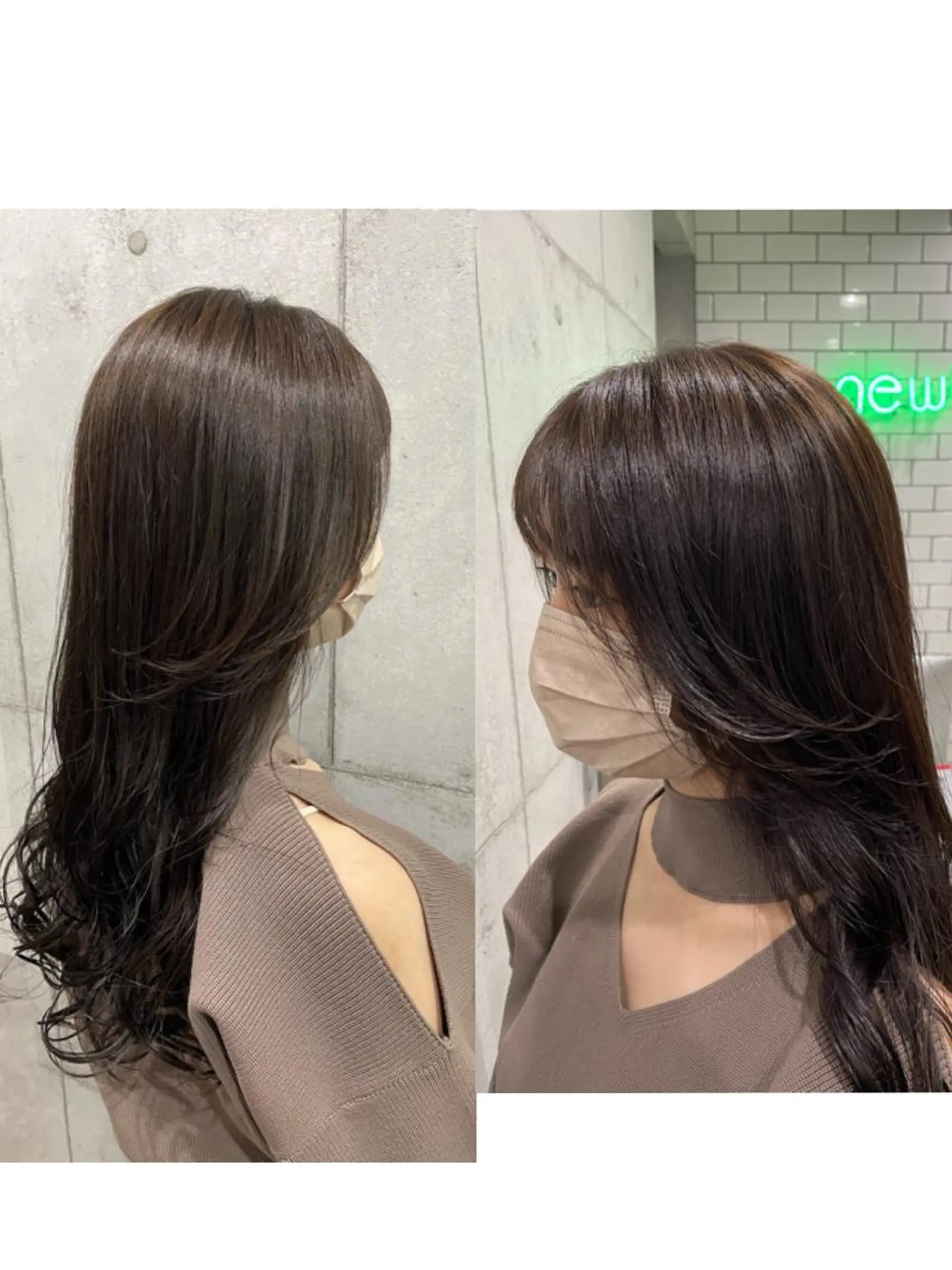 ロング パープルカラー イエローカラー 韓国風ヘア ロング カット ヘアカラー トリートメント 💫newi💫村上 孝一のヘアスタイル