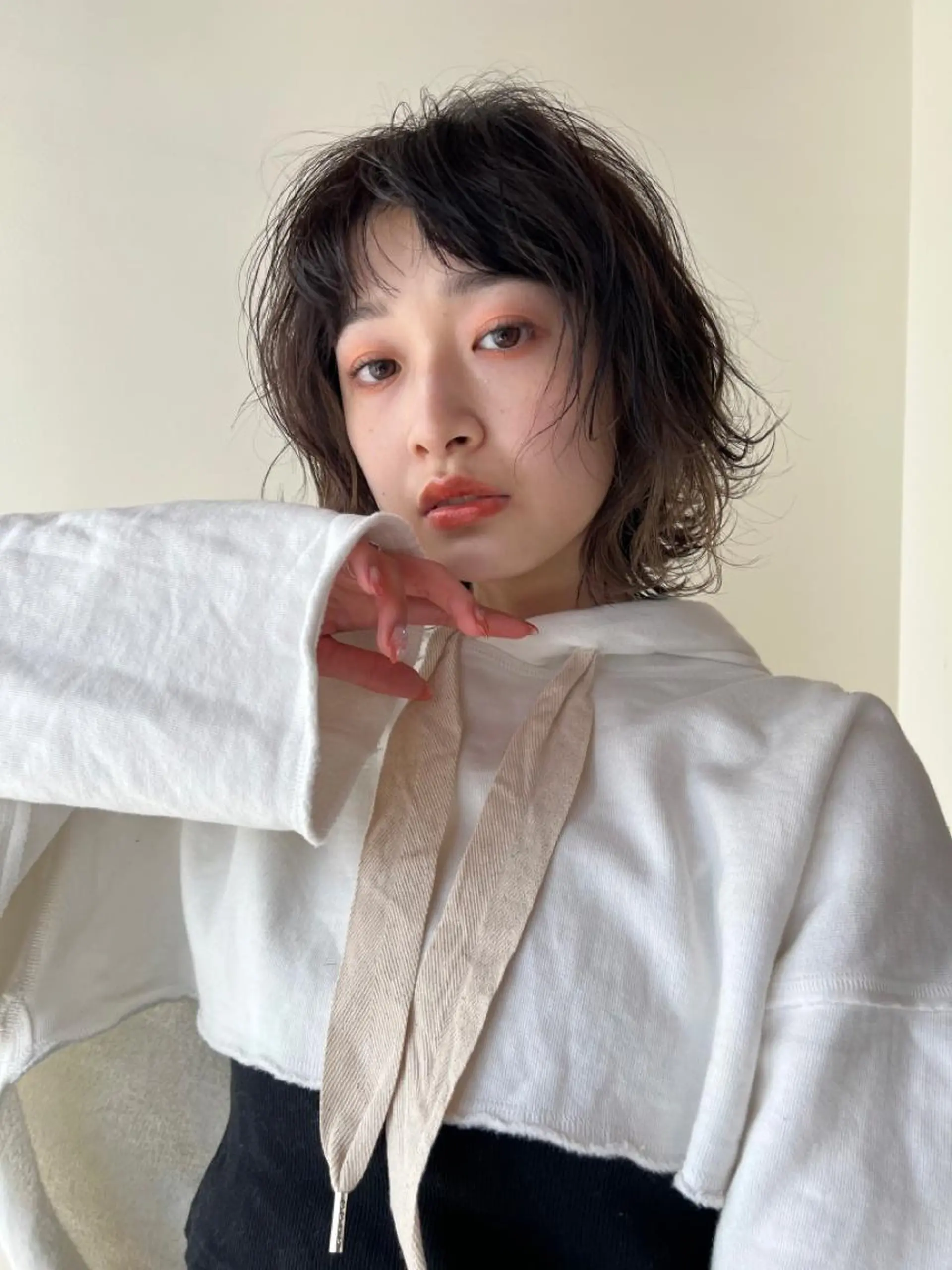 ショート カラー パーマ ヘアアレンジ カット ヘアカラー トリートメント レイヤー/ 透明感カラー/マドカのヘアスタイル