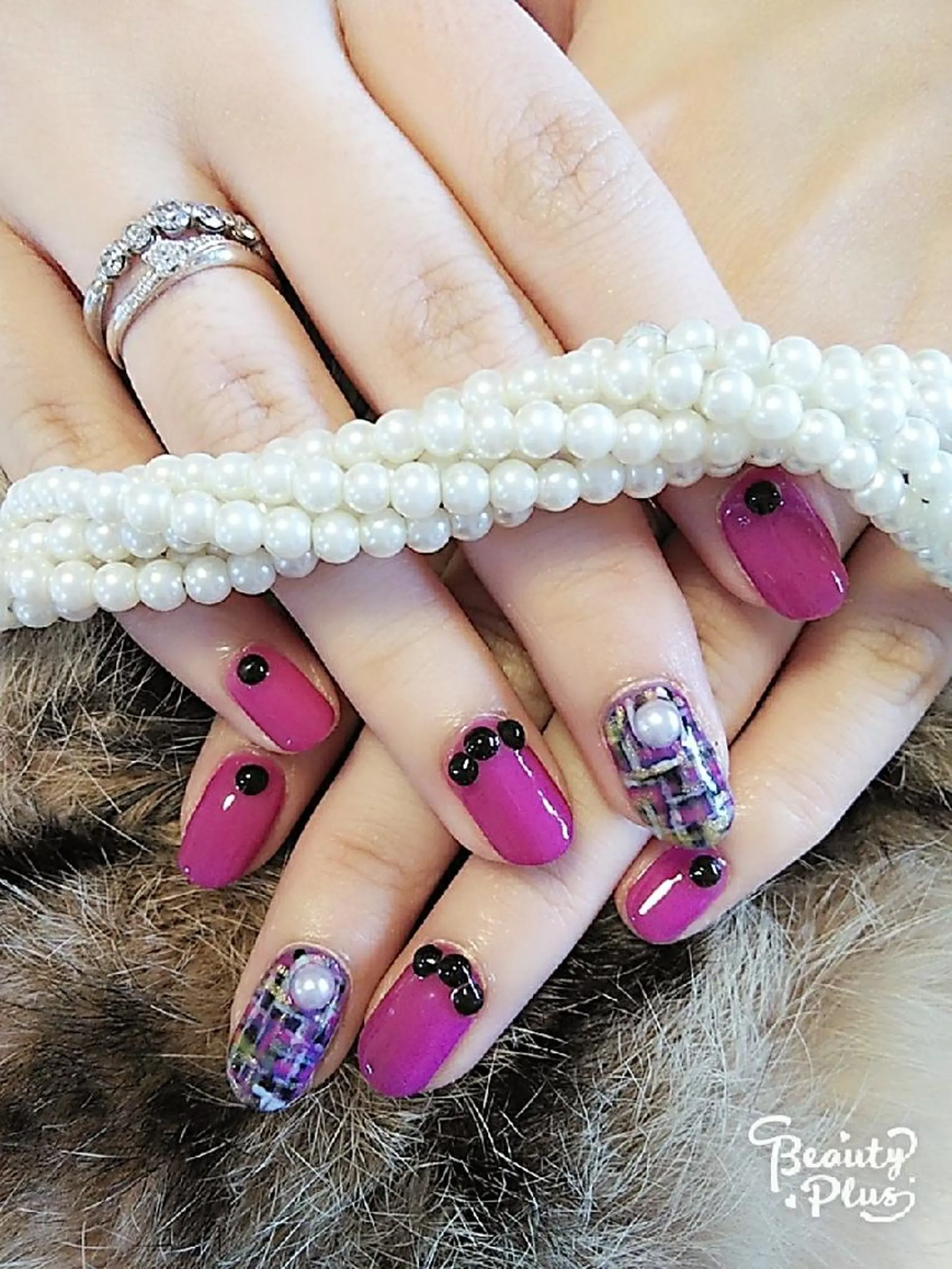 ネイル ツイードネイル MANA MANAのネイルデザイン