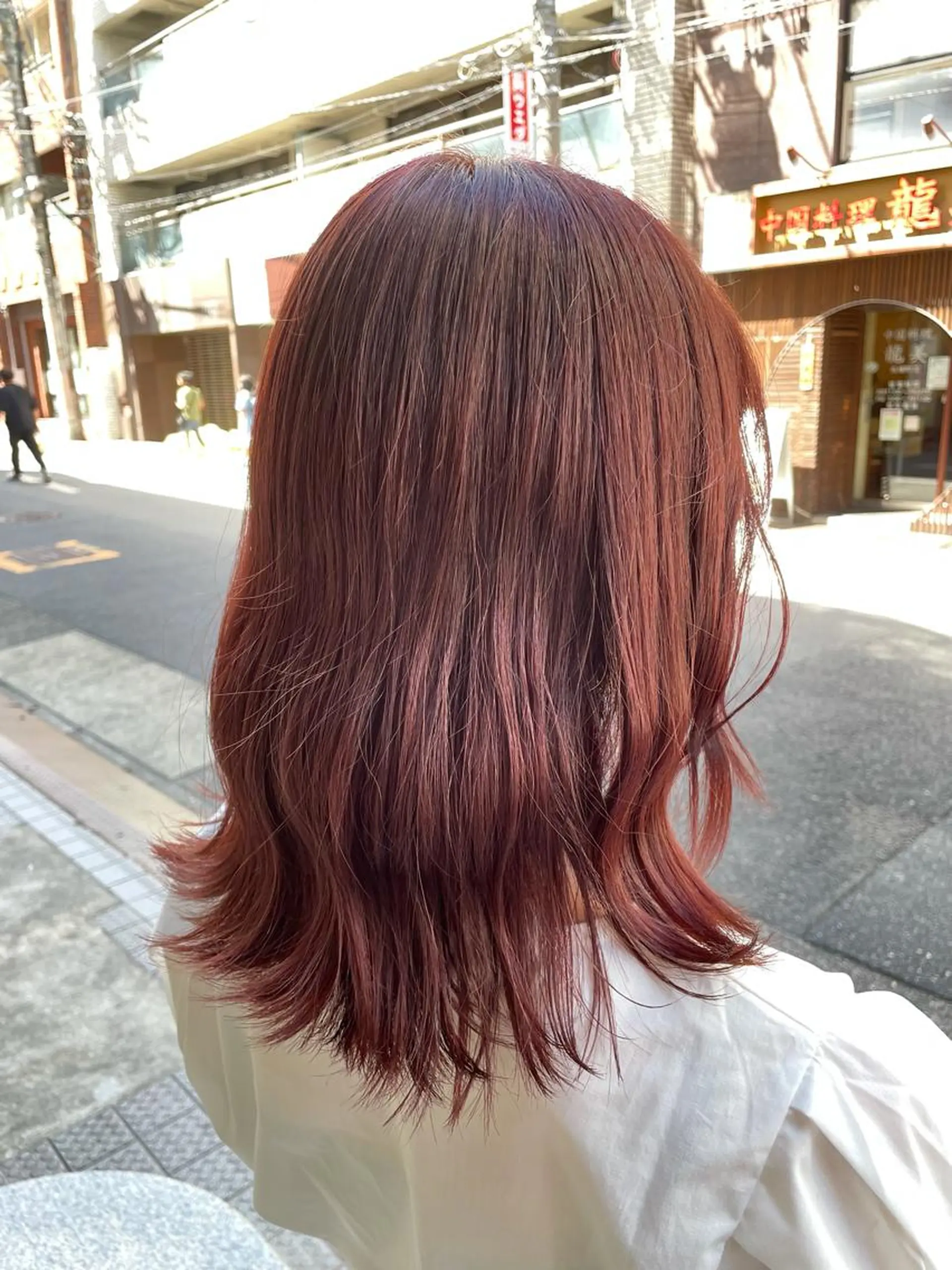 ミディアム ピンクブラウン メンズ特化/パーマ 山口大輝のヘアスタイル
