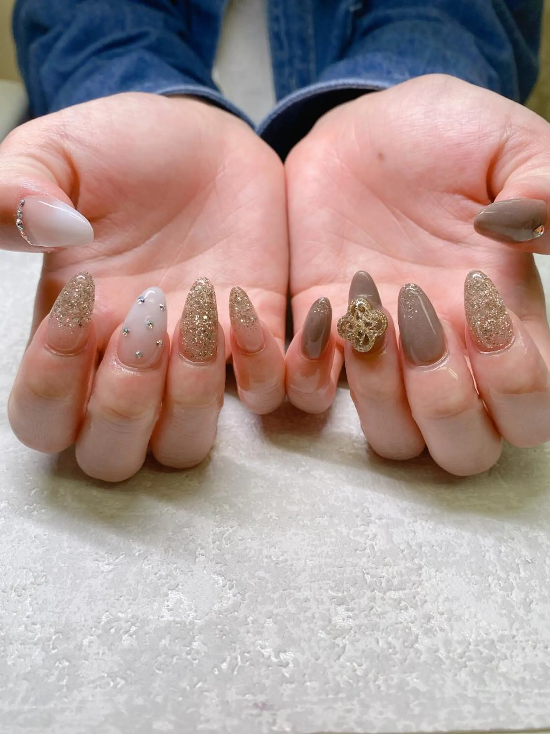 ミディアム ハンドネイル JNA認定講師🌸 RIEのネイルデザイン