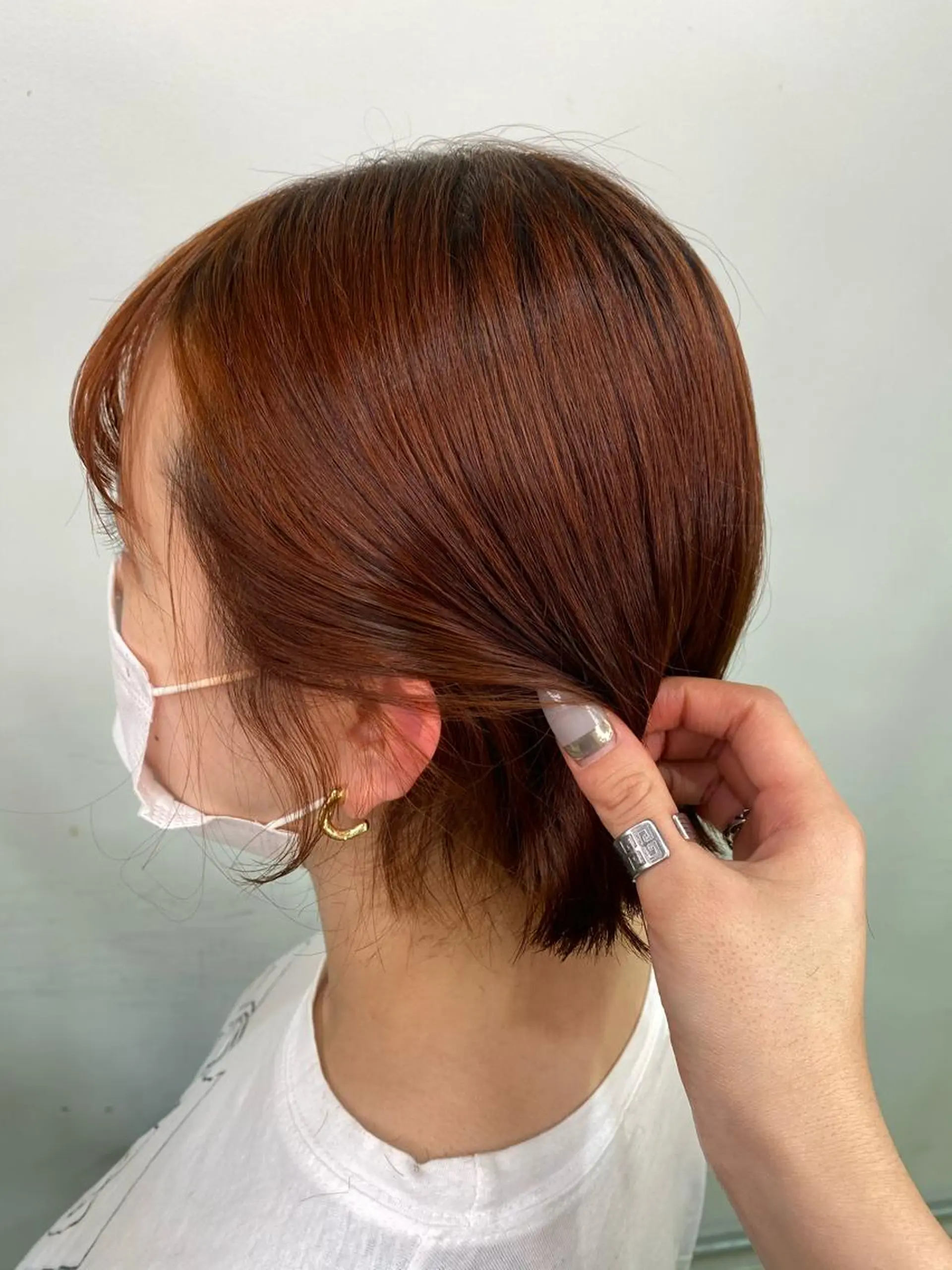 ショート カラー ヘアアレンジ ネイル マツエク・マツパ ブラウンカラー オレンジ オレンジブラウン カラーマツエク ブラウン 💓💓彩 音💓💓のマツエク・マツパデザイン