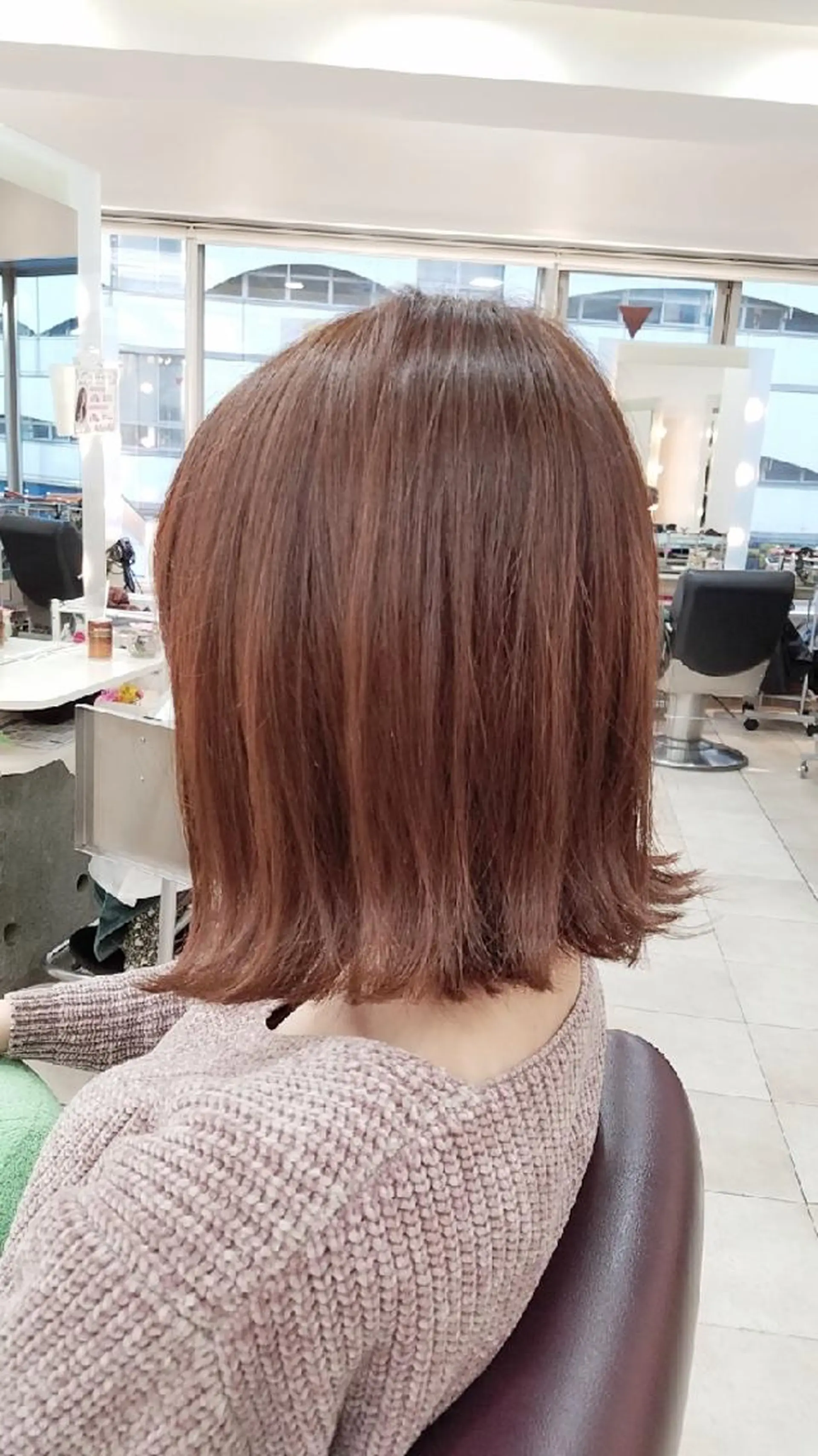 ミディアム カラー イルミナカラー 髪質改善 似合わせカット 縮毛矯正 トリートメント カット ヘアカラー トリートメント ボブ・ロブ　福田 泰久✂️✨のヘアスタイル