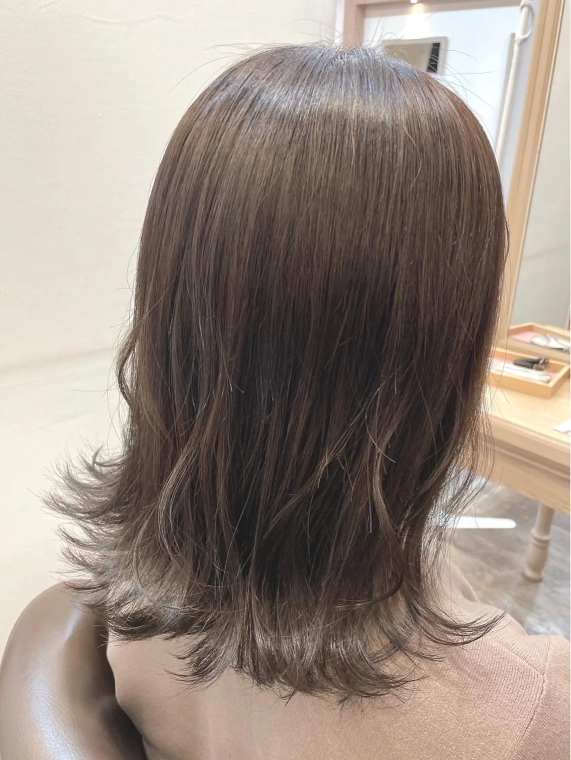 ミディアム カラー グレージュ パープルカラー パープルグレージュ メンズパーマ🌀/ 中村郁未のヘアスタイル