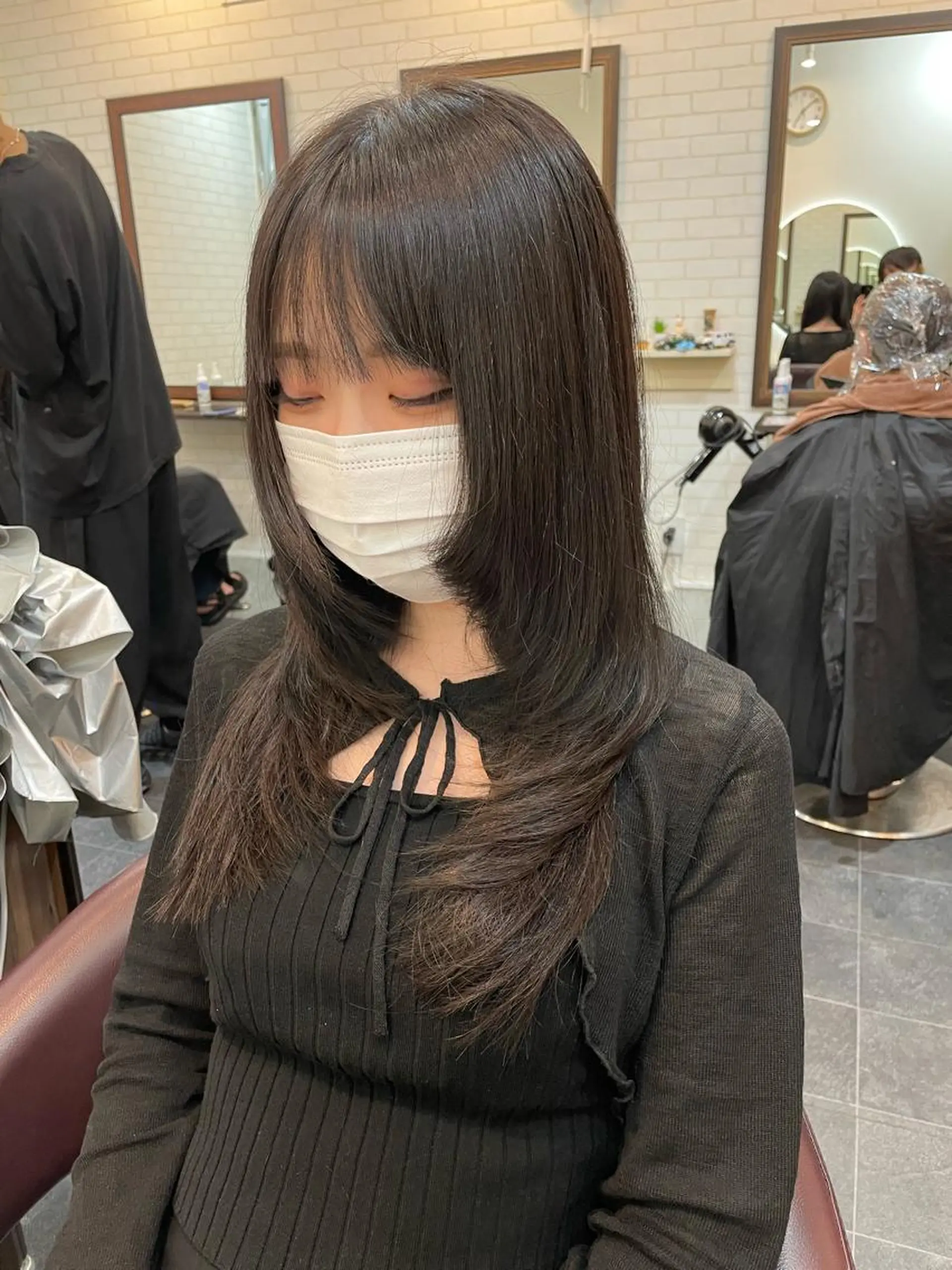 セミロング レイヤーカット カット ヘアカラー トリートメント 米本 匠のヘアスタイル