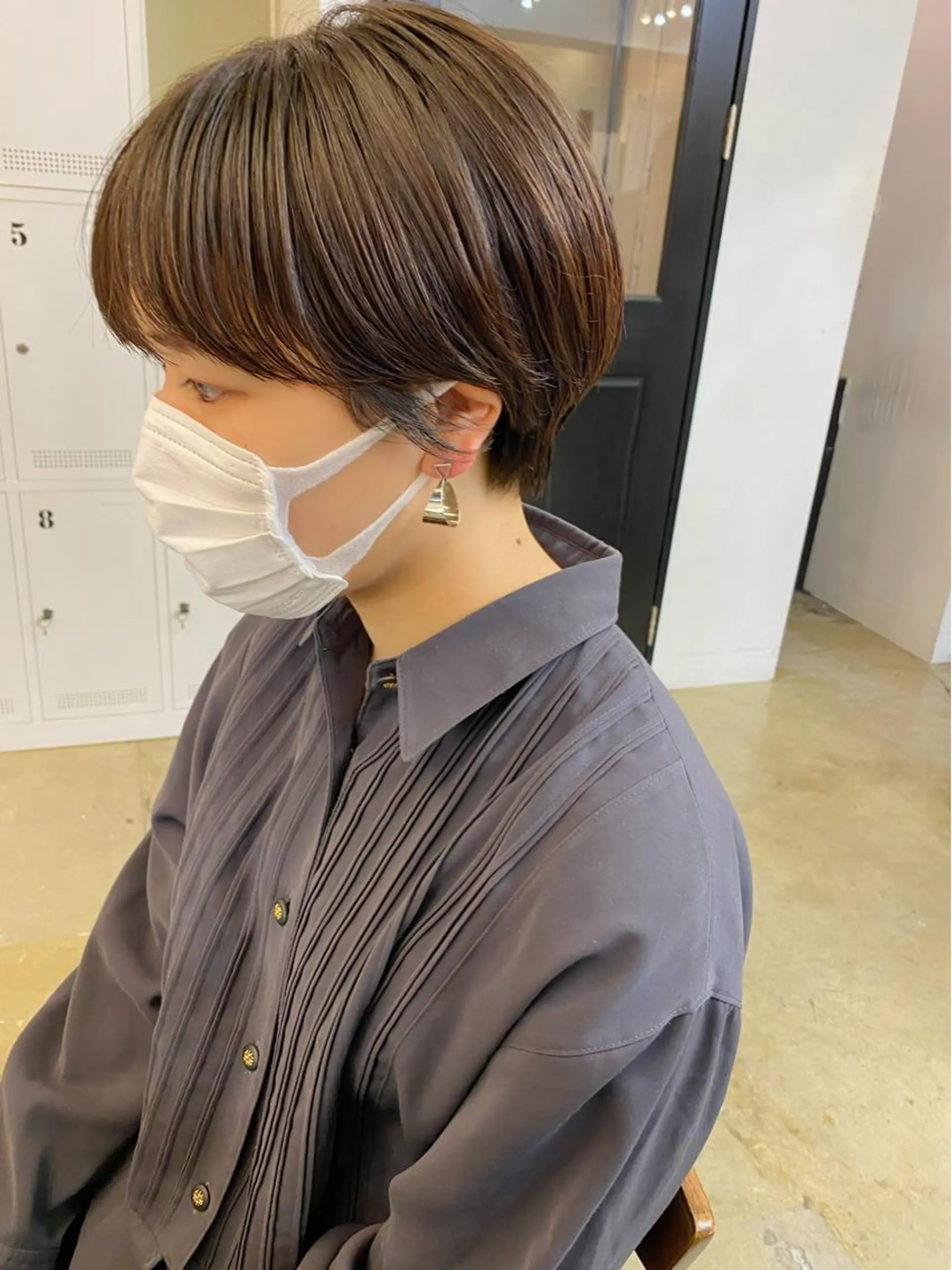 ショート カラー カット ヘアカラー トリートメント salowin三丁目所属・🟩ベージュ/ショー ト/ボブ🟩タカモリのヘアスタイル