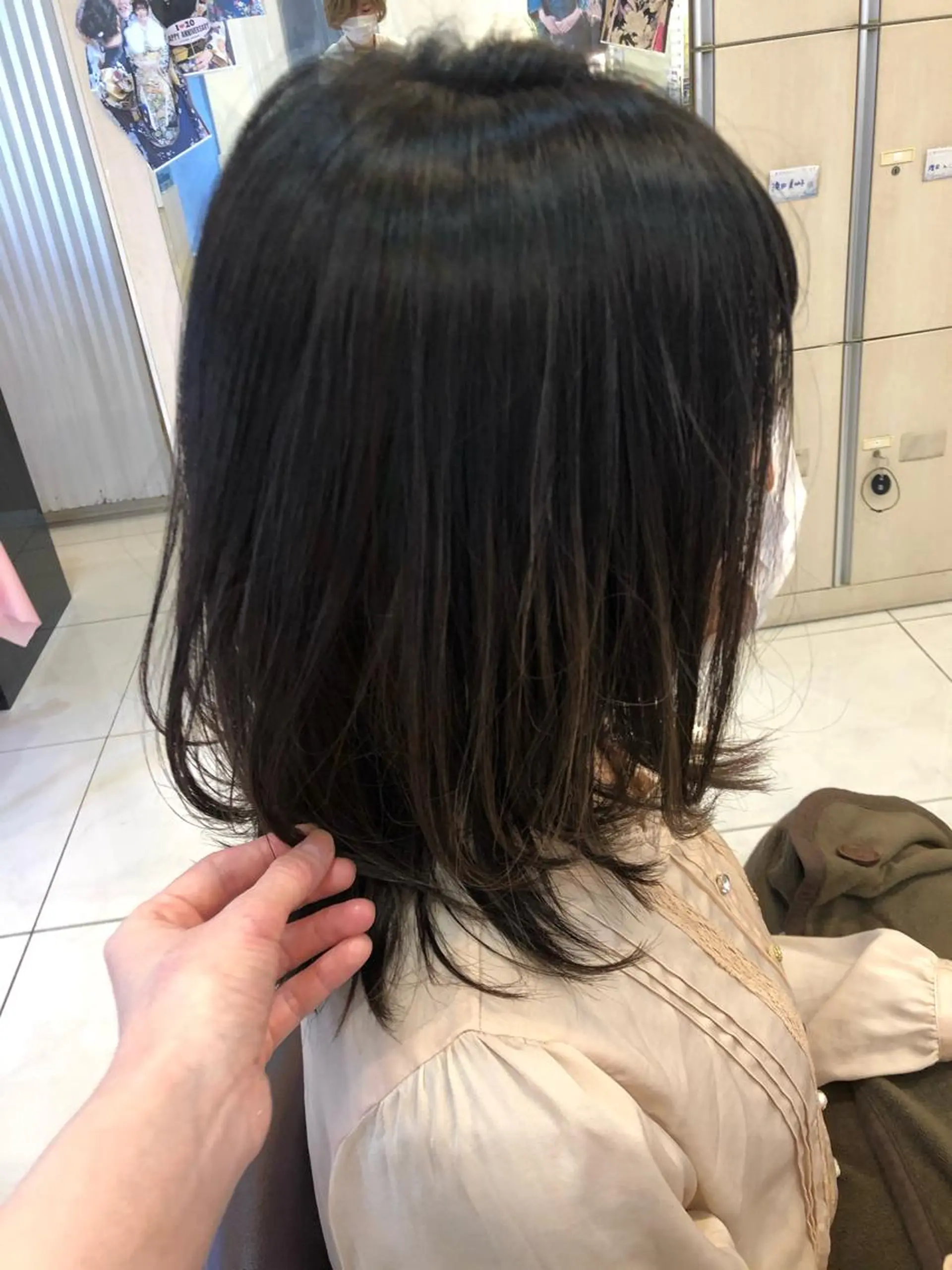 ミディアム カラー パーマ ショートボブ アクアカラー ボブ 髪質改善 トリートメント リリー /Men's/パーマのヘアスタイル