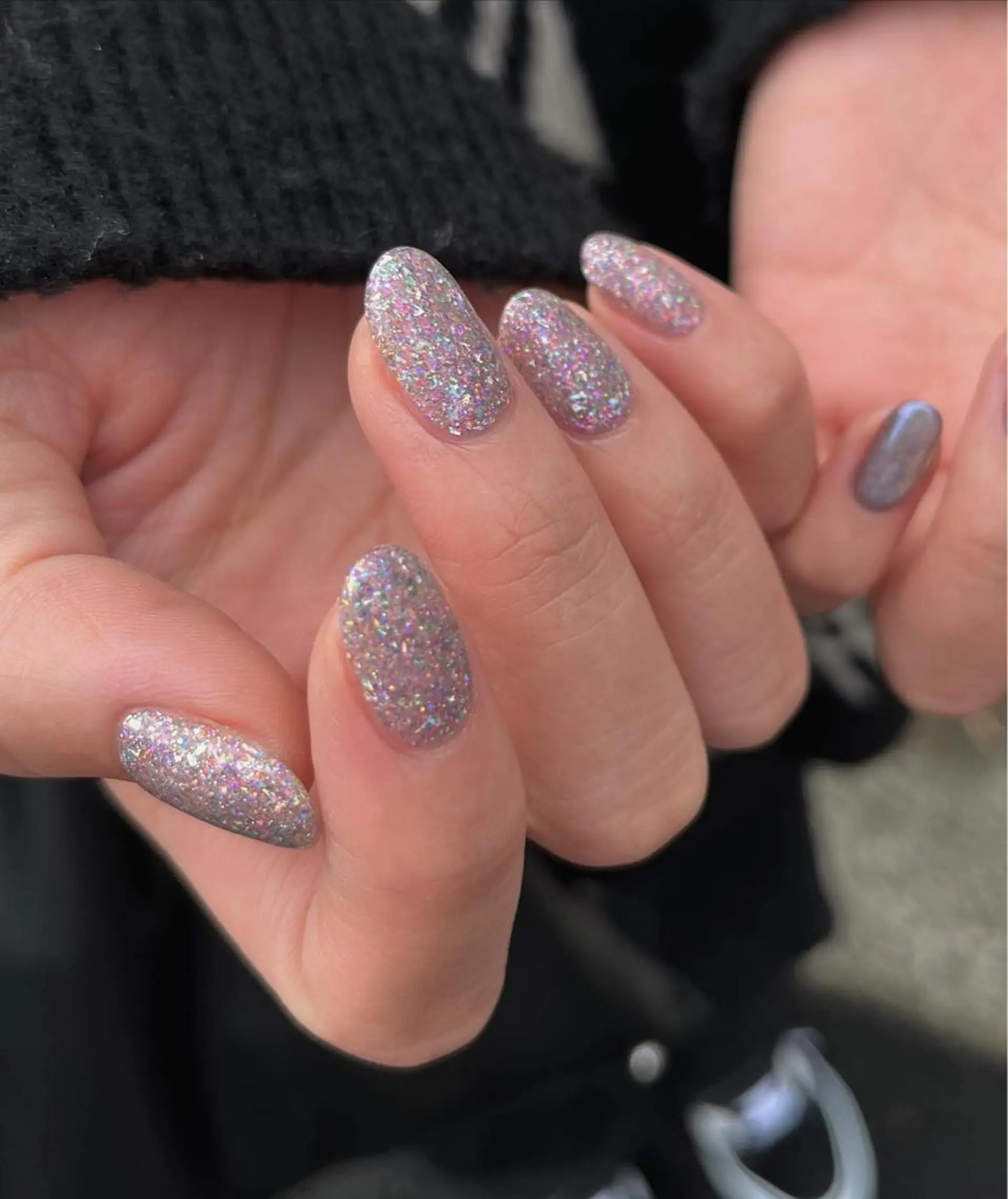 ネイル フレンチネイル キラキラネイル ラメ(グリッター) マグネットネイル ミラーネイル 🌼大西洋子 laughl🌼のネイルデザイン