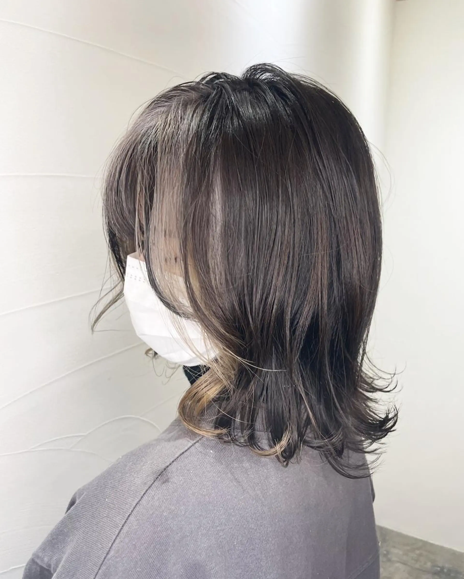 セミロング ミストバング ヘアカラー トリートメント バレイヤージュカラー 特化美容師✨星皓太のヘアスタイル