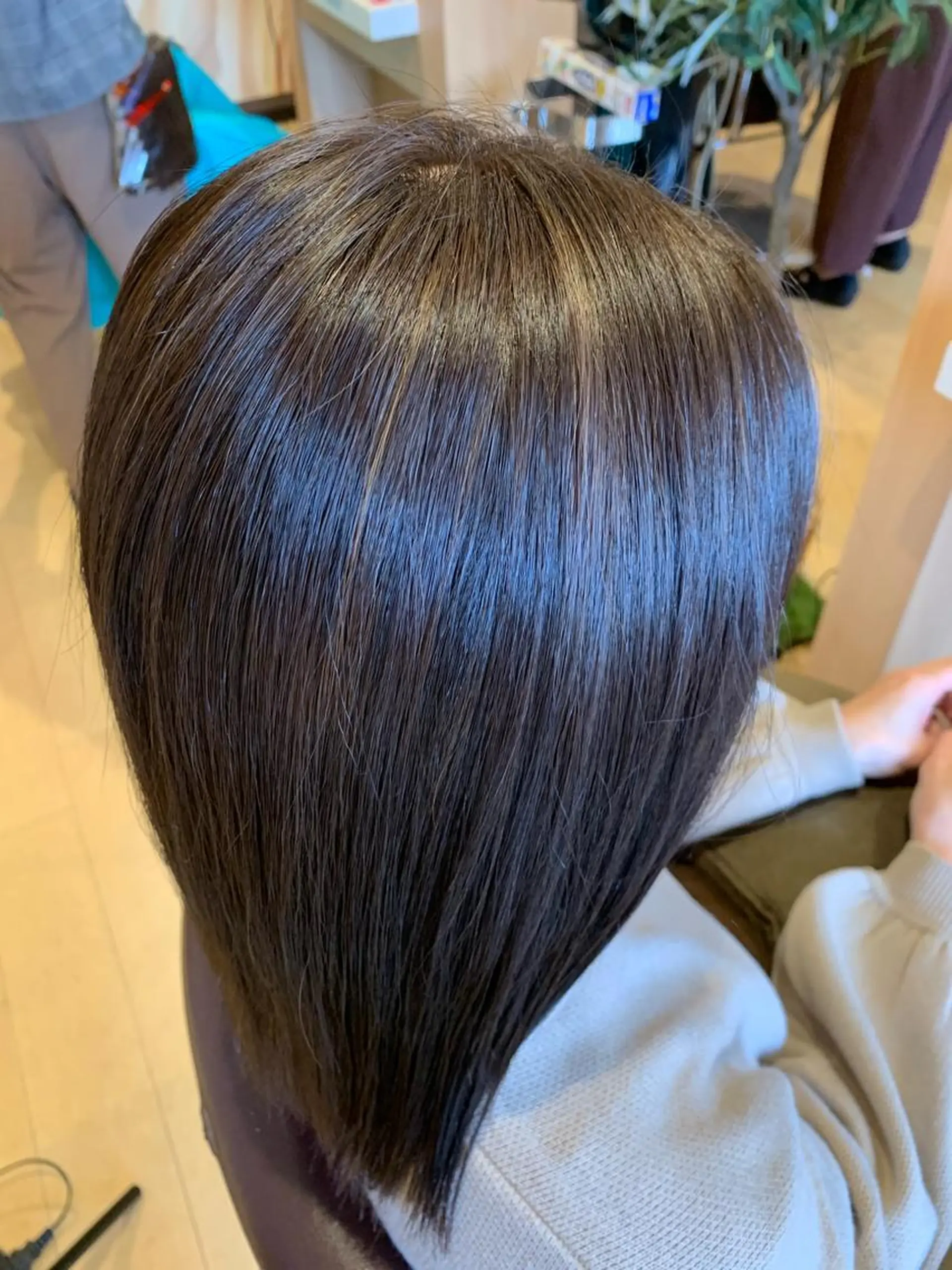 セミロング カラー グレージュ ハイライトカラー ハイライト coeur  hair所属・ショート NAOKIのヘアスタイル