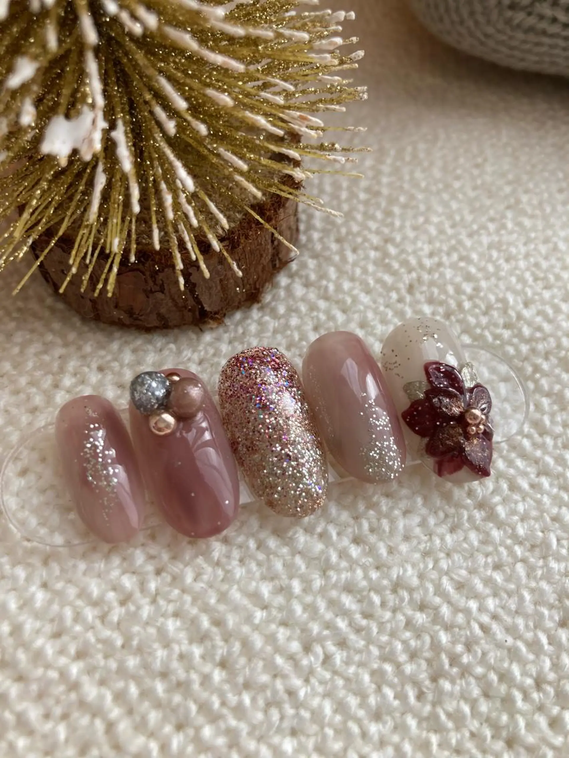ネイル 冬ネイル クリスマス Sand by muoのネイルデザイン
