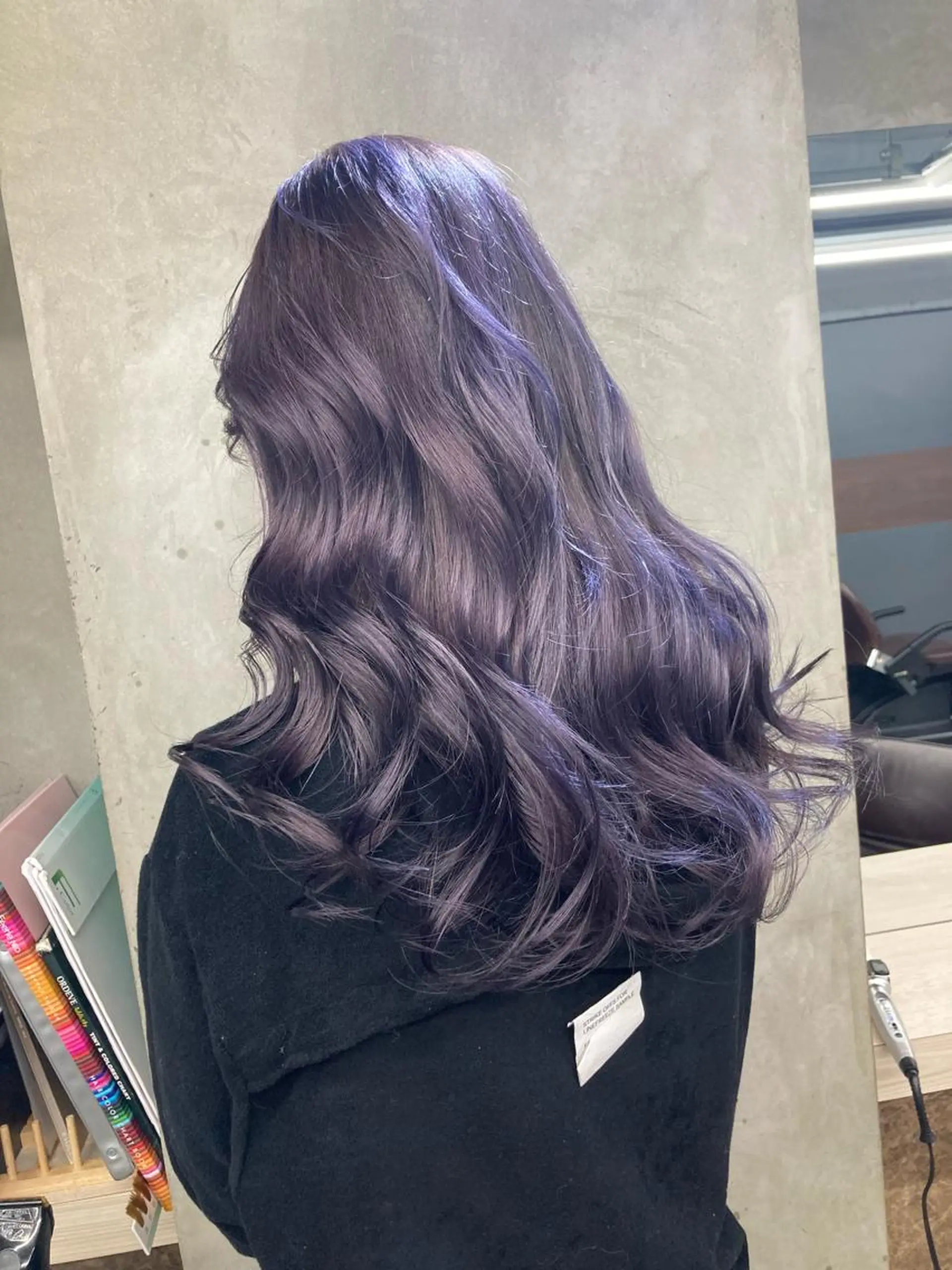 ロング カラー パープルカラー ヘアカラー ブリーチ&似合せボブ 田中寛十のヘアスタイル