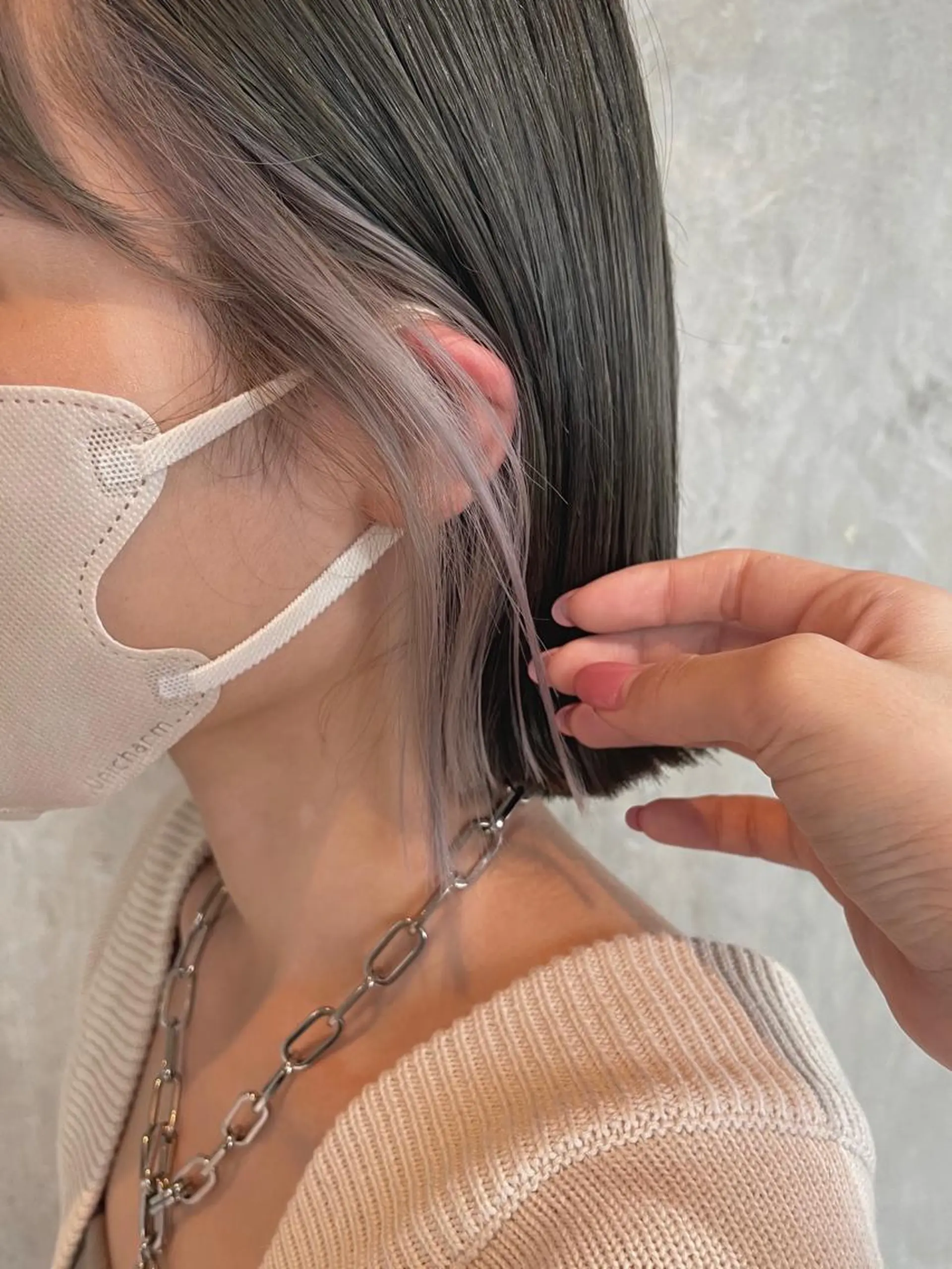 ショート カラー イヤリングカラー risako🇰🇷 韓国ヘア/レイヤーのヘアスタイル