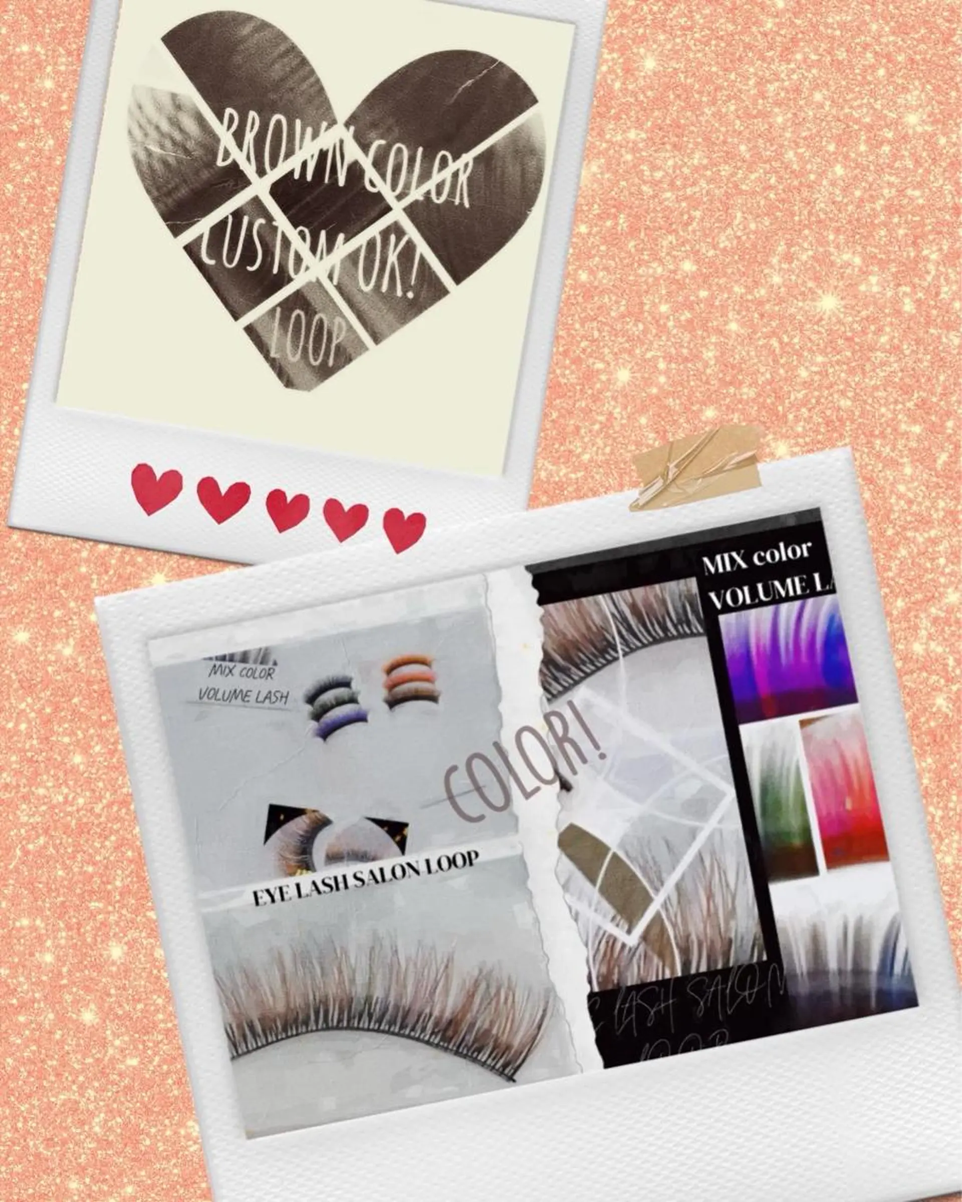 カラー マツエク・マツパ 黒髪 透明感カラー イエローカラー バインドロック フラットラッシュ eyelash salonLoopꨄのマツエク・マツパデザイン