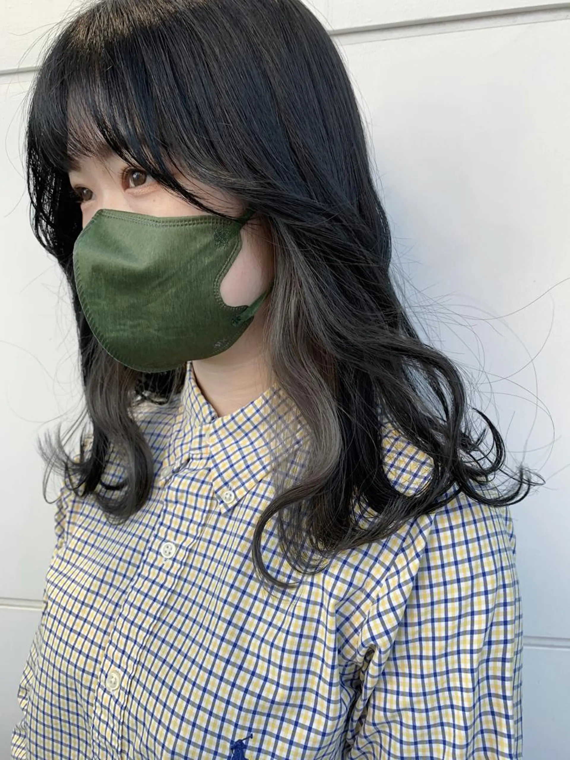 ロング カラー グレージュ 顔まわりレイヤー レイヤーカット ヘアカラー トリートメント カトウ ユウカのヘアスタイル