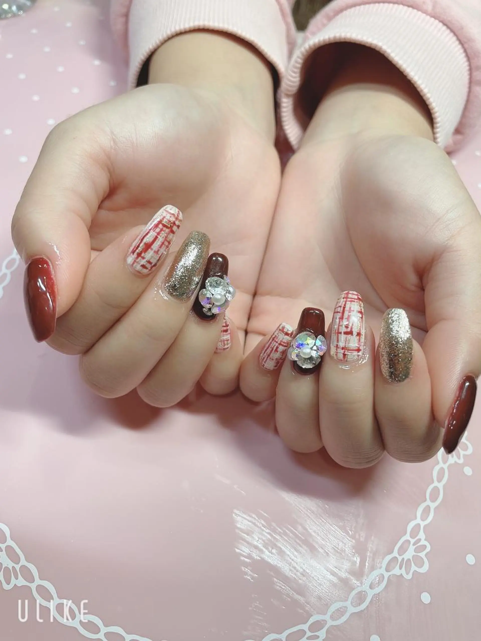 ミディアム ネイル アートネイル 《LB》ラブリエ Nail&eyeのマツエク・マツパデザイン