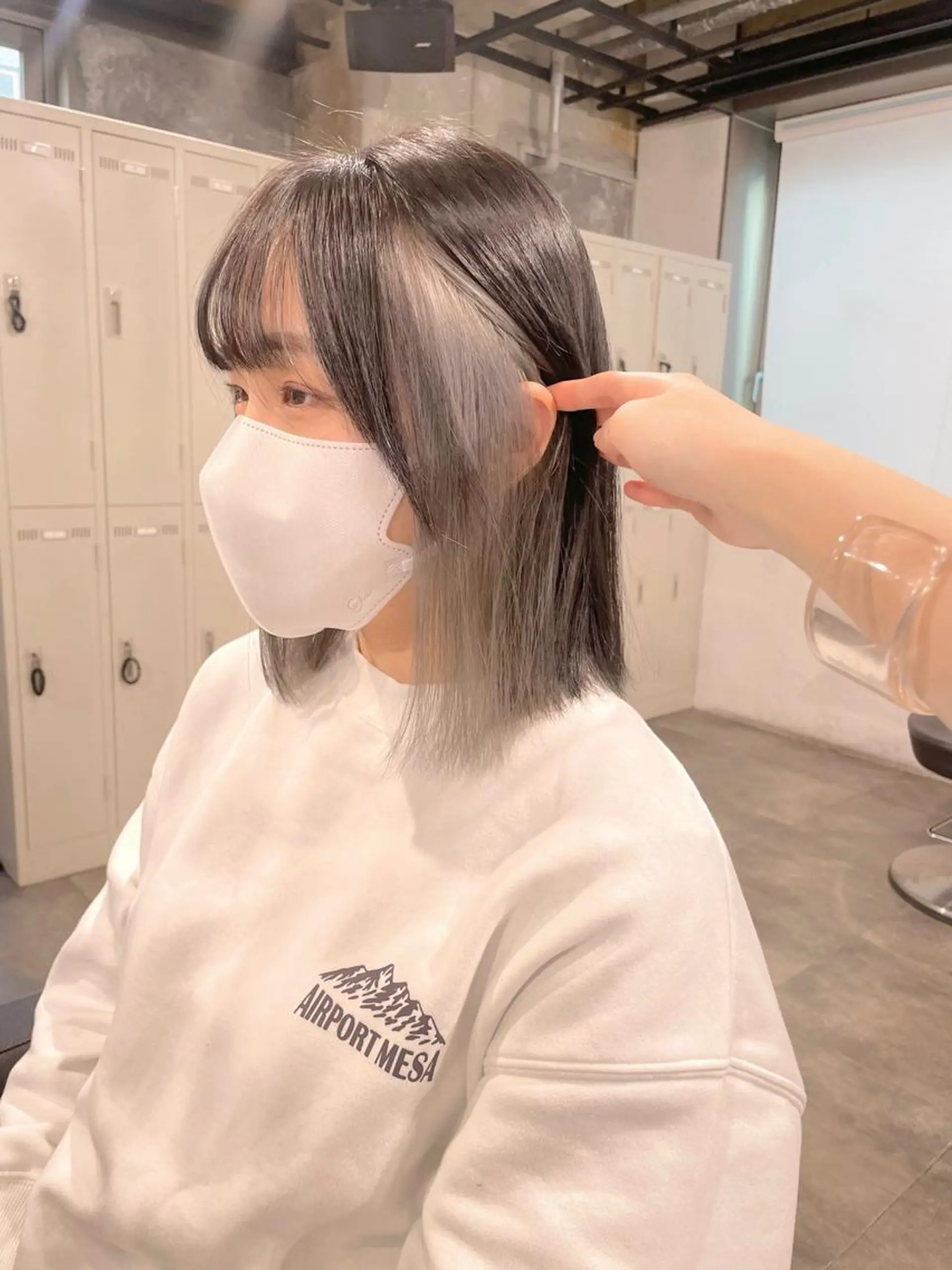 ショート カラー パーマ ヘアアレンジ メンズ キッズ ネイル マツエク・マツパ アイブロウ 透明感カラー・レイヤ ー🎀amika🎀のヘアスタイル
