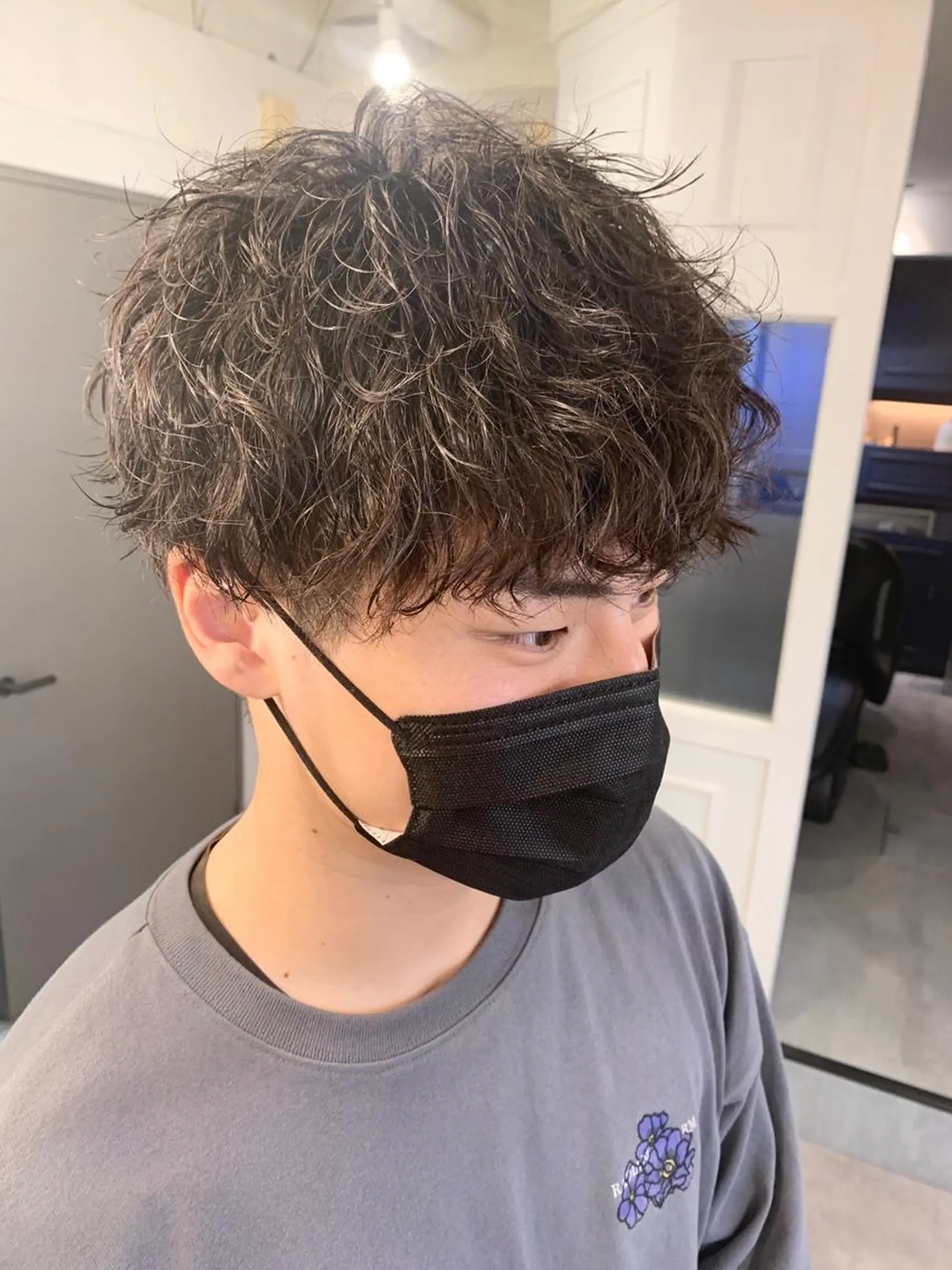 ミディアム パーマ メンズ LAGRECE大阪梅田店所属・美髪矯正・髪質改善 【中村吉孝】のヘアスタイル