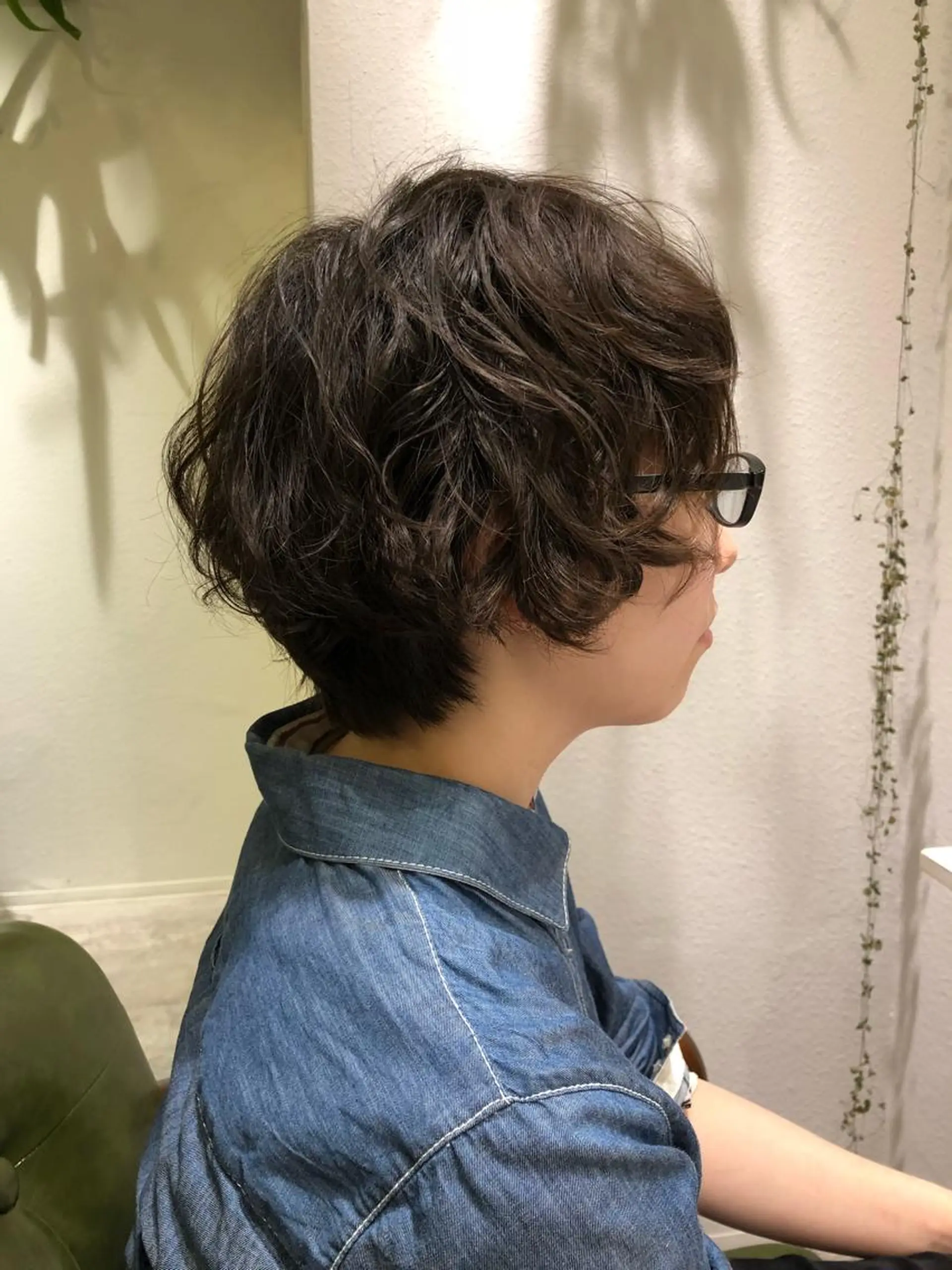 ショート パーマ カット パーマ トリートメント 渡辺 加菜子のヘアスタイル