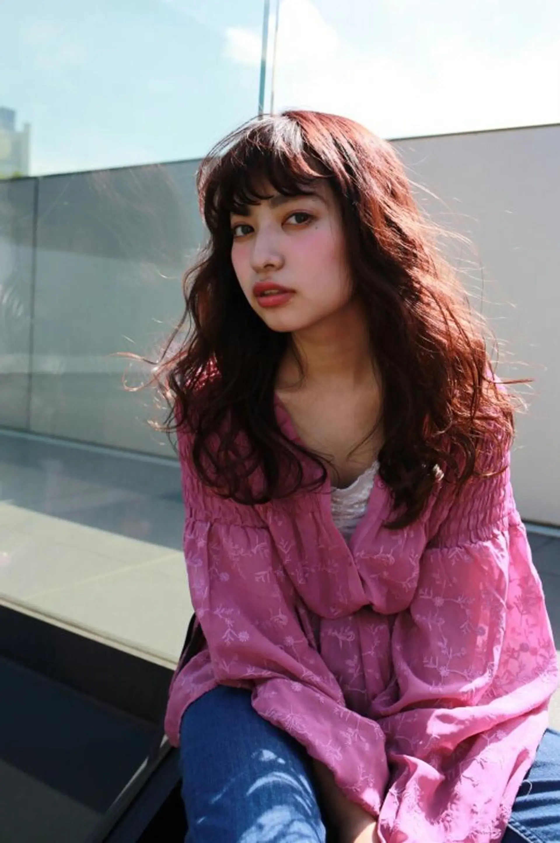 ロング パーマ ヘアカラー トリートメント Lien by hair所属・宮崎 睦のヘアスタイル