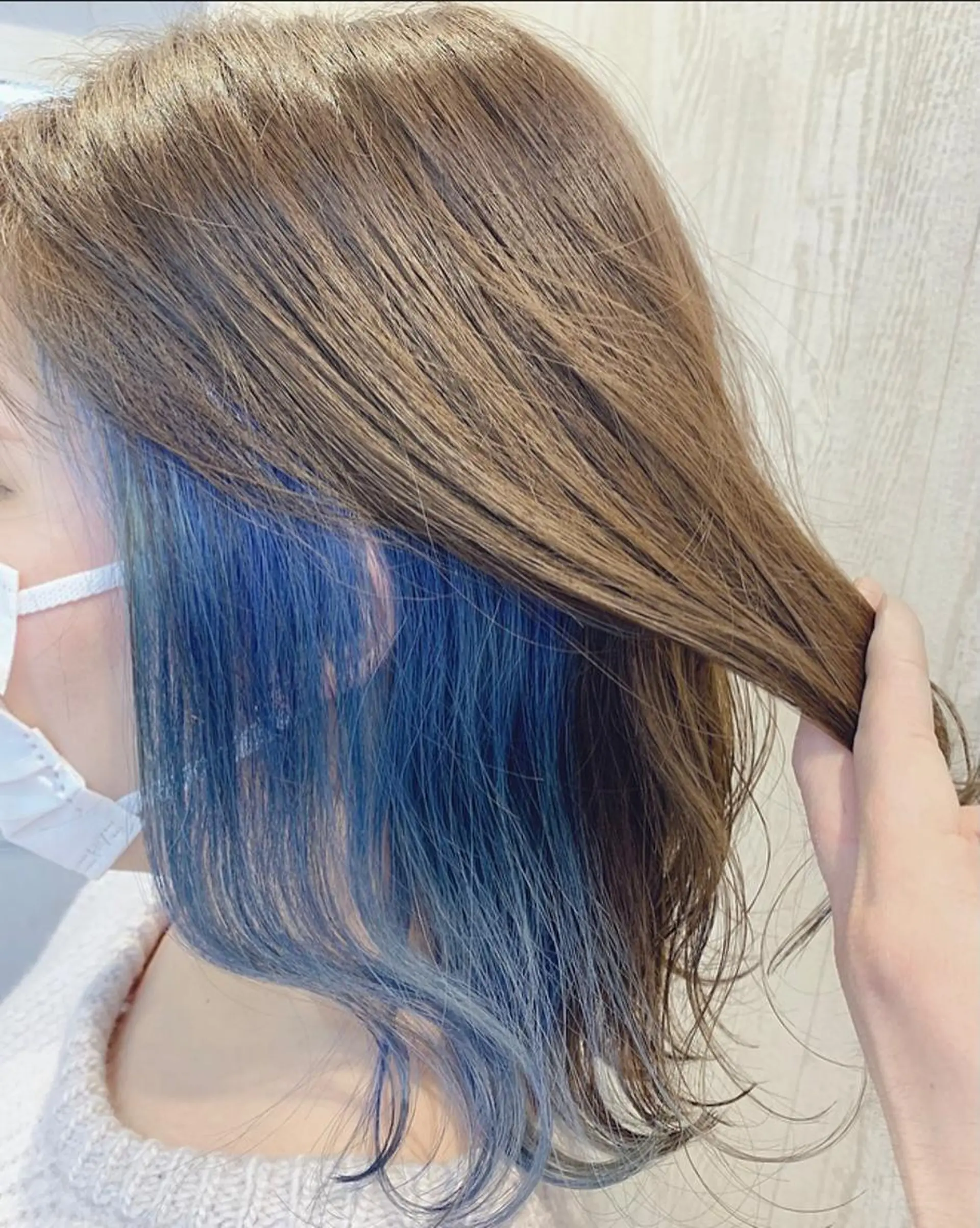 ミディアム カラー ヘアアレンジ ブルーカラー HUENEST アカデミーサロンのヘアスタイル