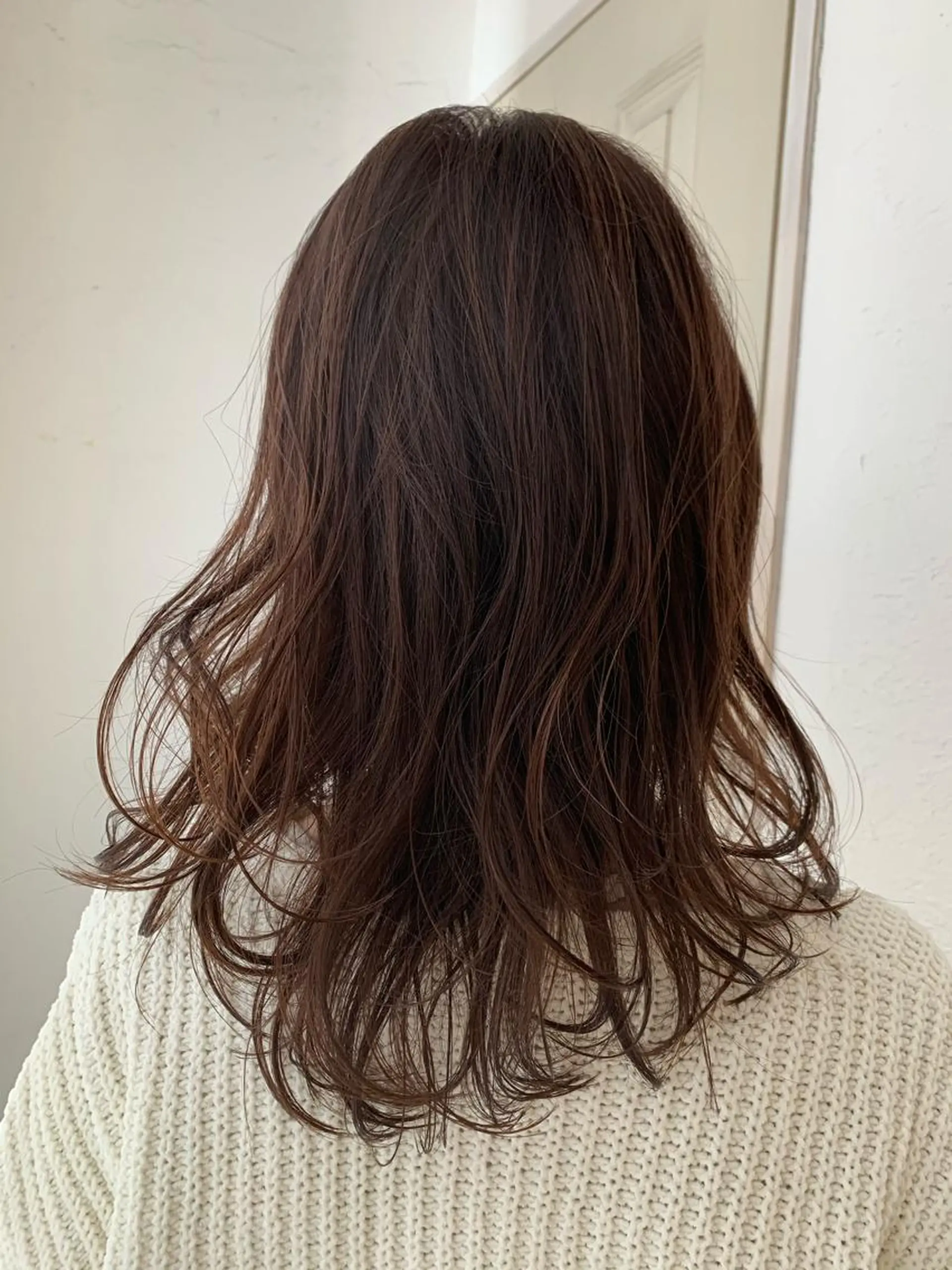 セミロング カラー カット ヘアカラー タナカ マナミのヘアスタイル