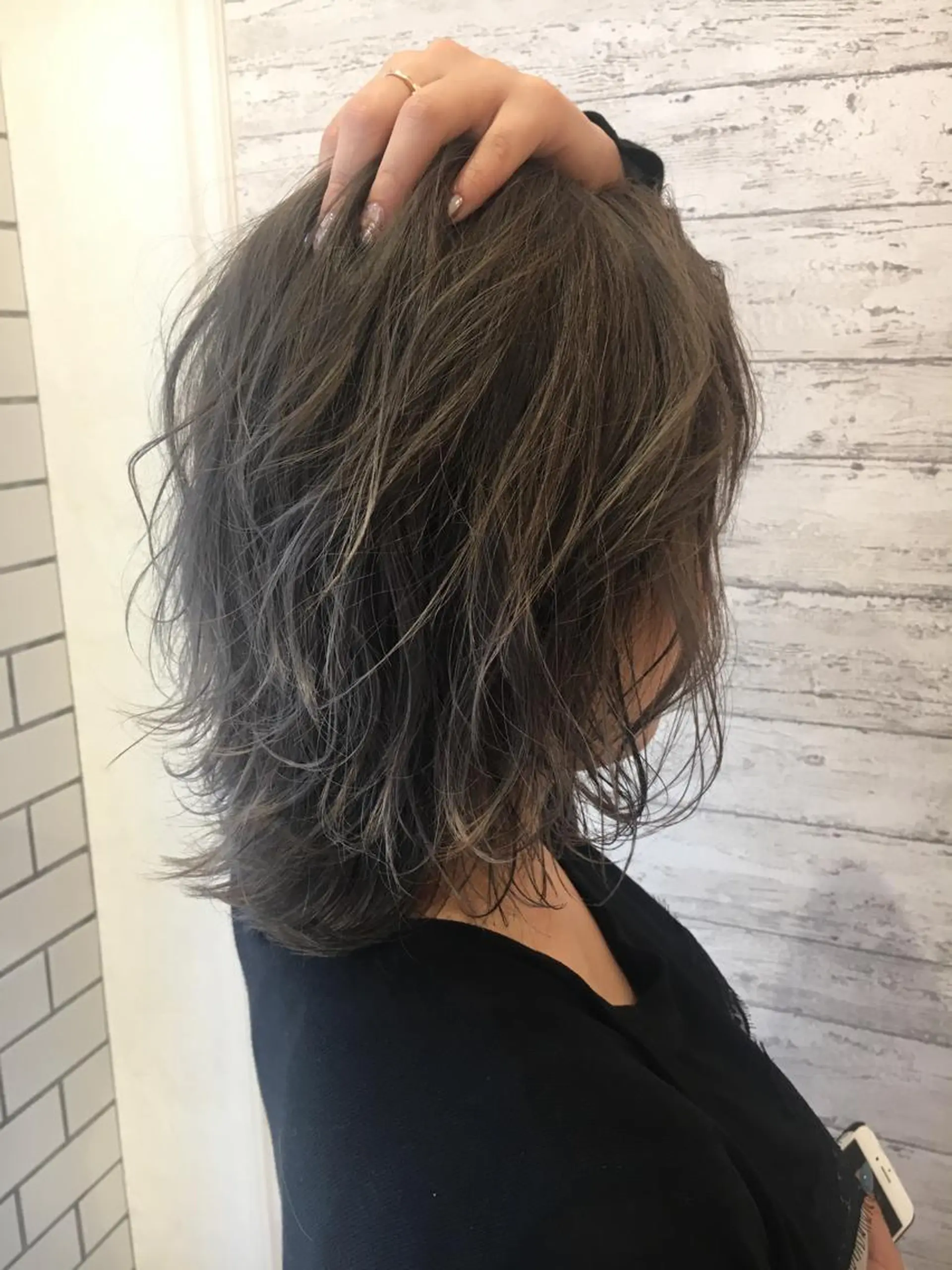 ミディアム カラー カット ヘアカラー トリートメント ヘッドスパ ☆ハイトーン口コミ◎ WiLL/京橋のヘアスタイル