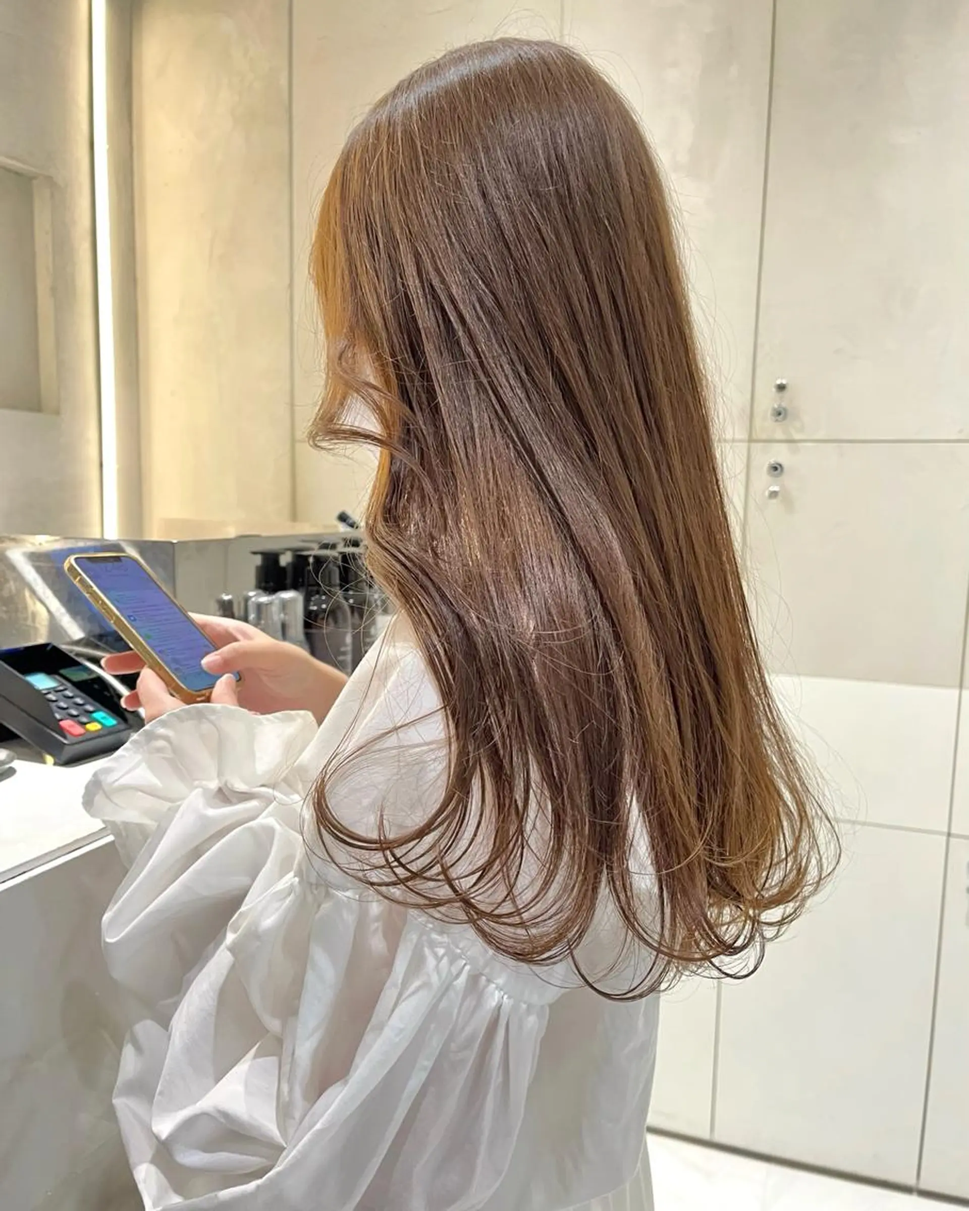 ロング カラー カット minami🪷 暖色カラーのヘアスタイル