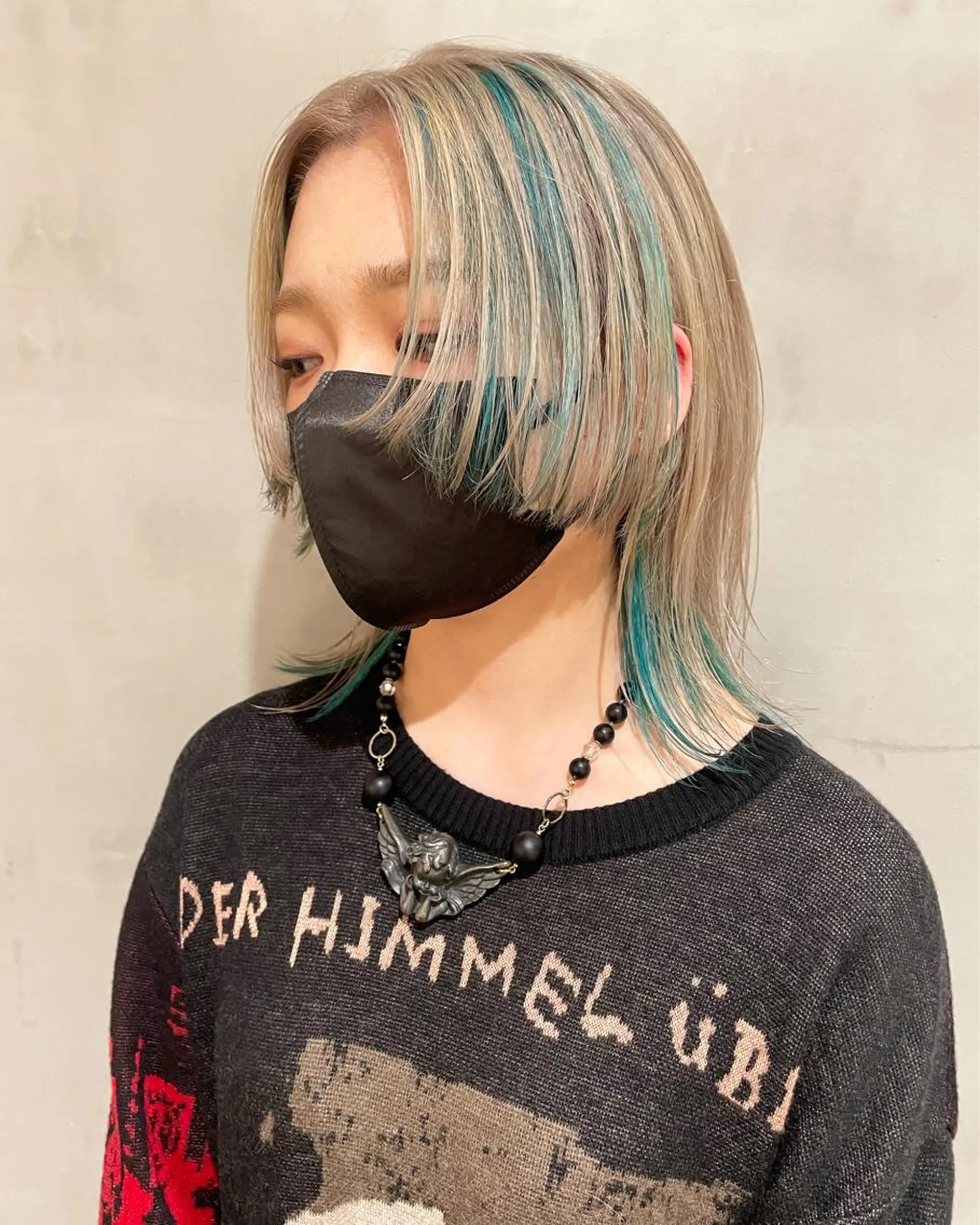 ミディアム カラー ヘアカラー 優 作のヘアスタイル