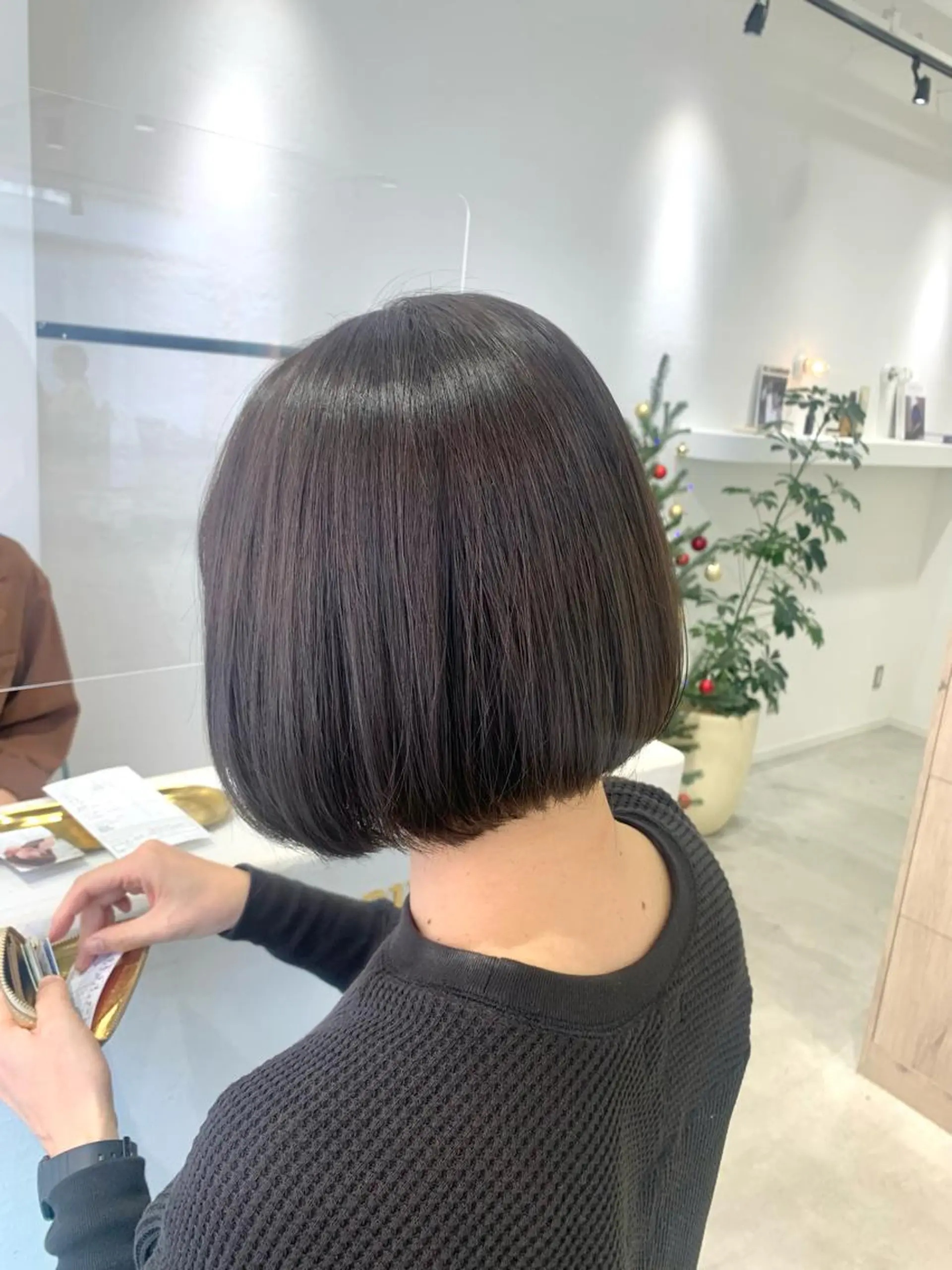 カラー ベージュカラー オリーブベージュ ボブ カット ヘアカラー トリートメント ボブ/縮毛矯正 /佐藤　奈巳のヘアスタイル