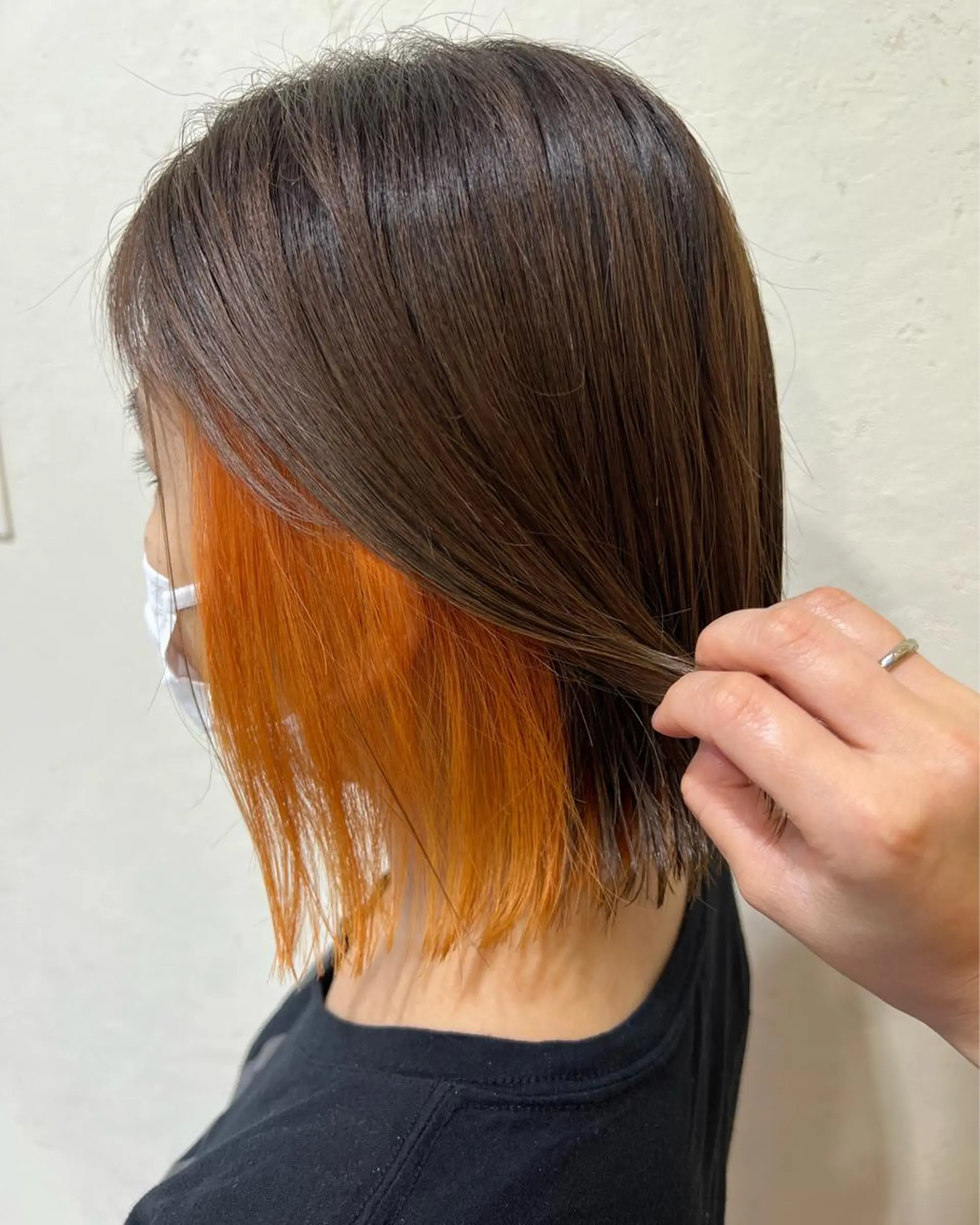 ミディアム カラー ヘアカラー トリートメント mana .のヘアスタイル